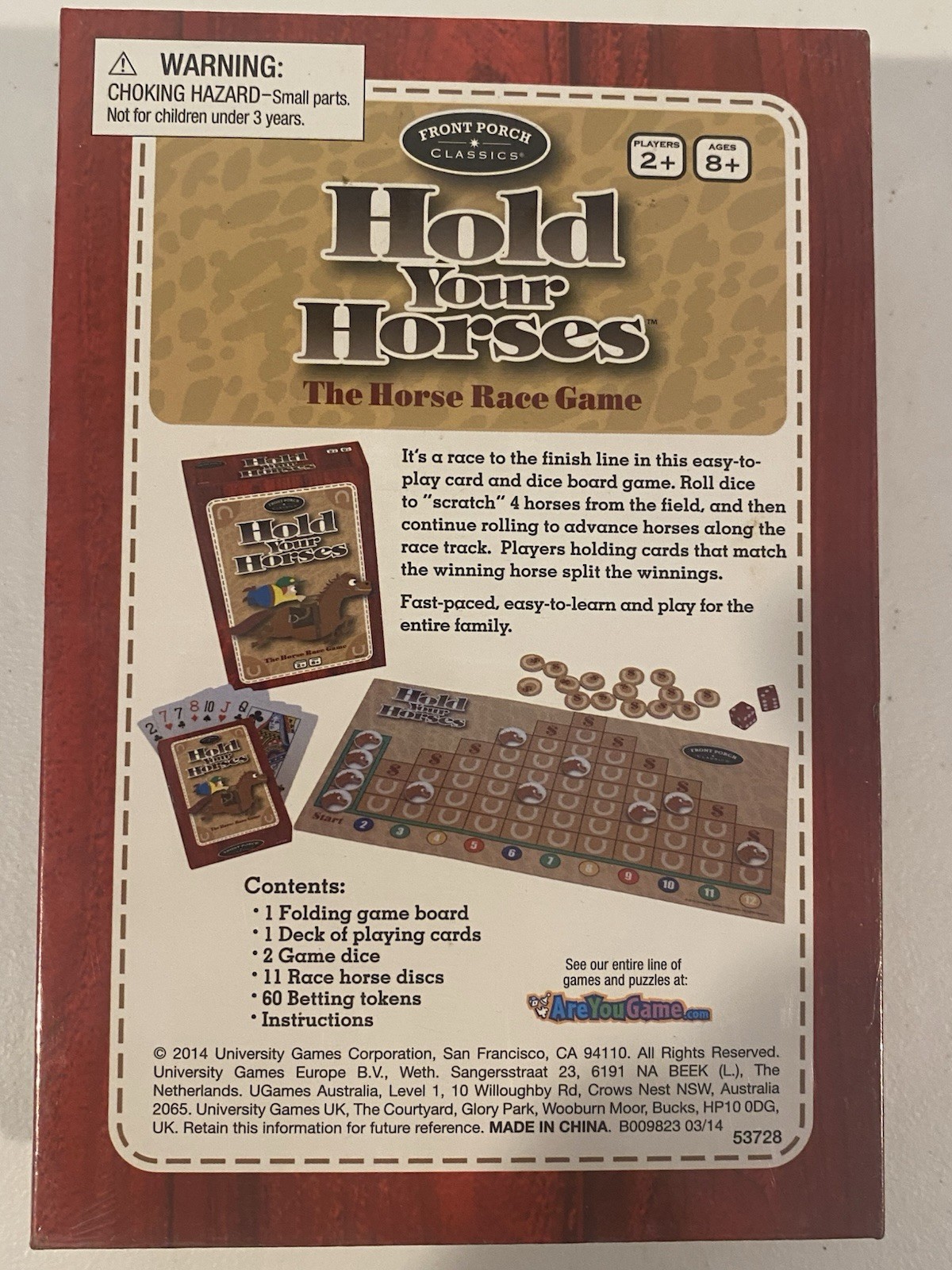 Hold Your Horses Front Porch Classics Horse Race Card Board Game NEW SEALED