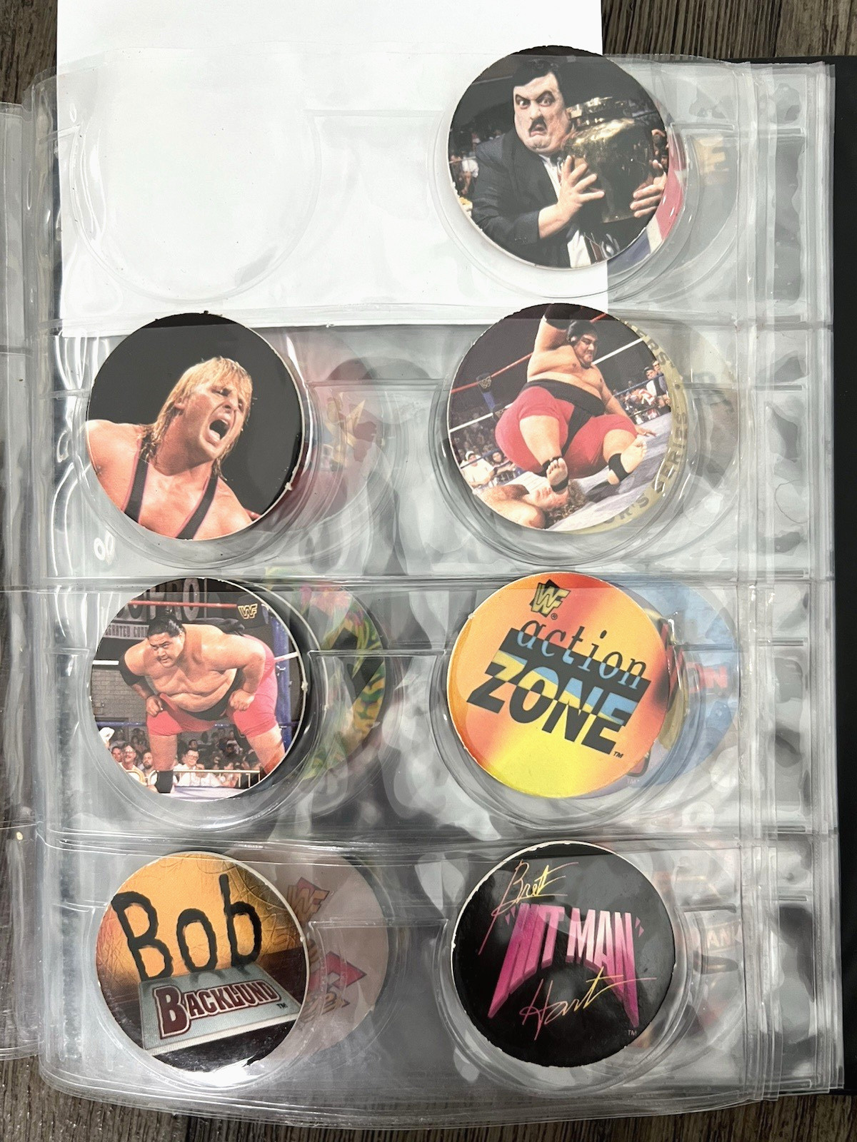 WWF Wrestling 53 Different MATCAPS & SLAMMERS POGS 1995 Titan Sports WWE in Book