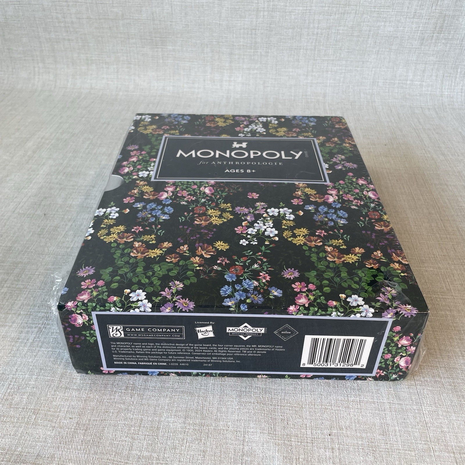 Hasbro Monopoly for Anthropologie 2024 New Book Style w/Cover Floral