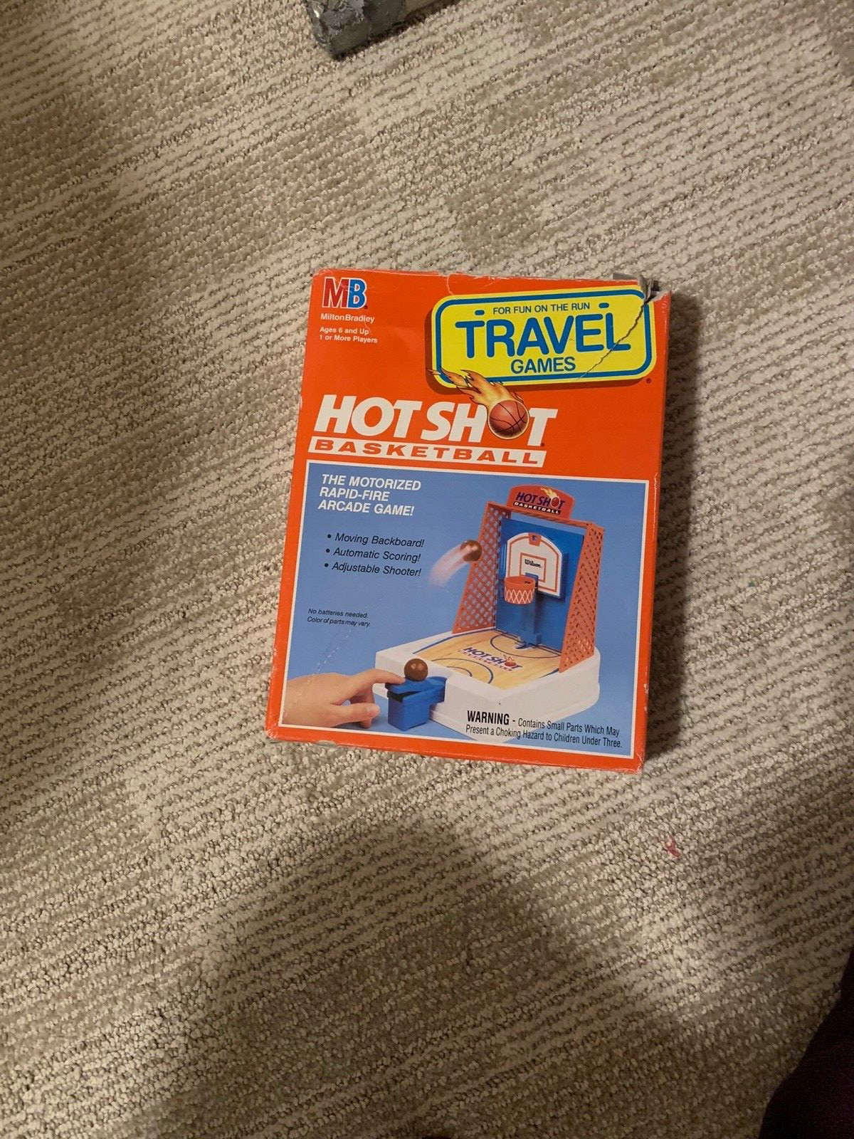 Vtg 1992 Milton-Bradley Motorized Hot Shot Basketball Travel Game