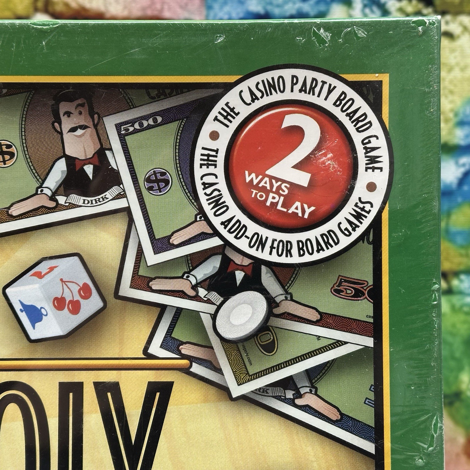 CASINOPOLY Casino Party Board Game 2001 Blackjack Craps Slots Roulette Ages 12+