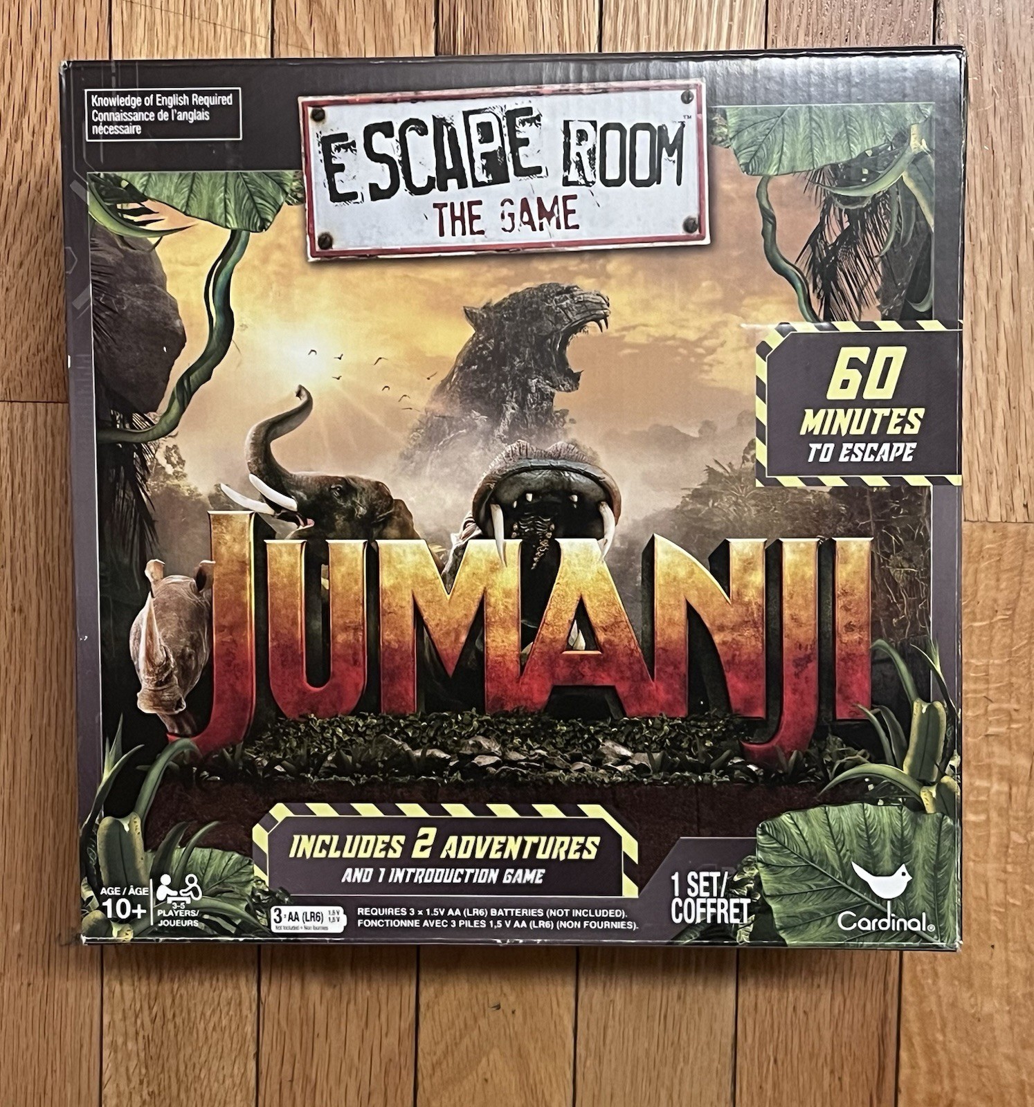 2018 Jumanji, Escape Room The Game, 60 Minutes to Escape Cardinal Games COMPLETE