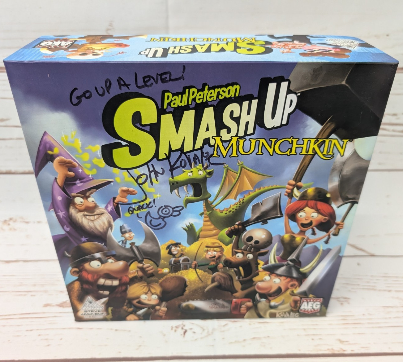 Smash Up Munchkin Board Card Game AEG Signed by John Kovalic