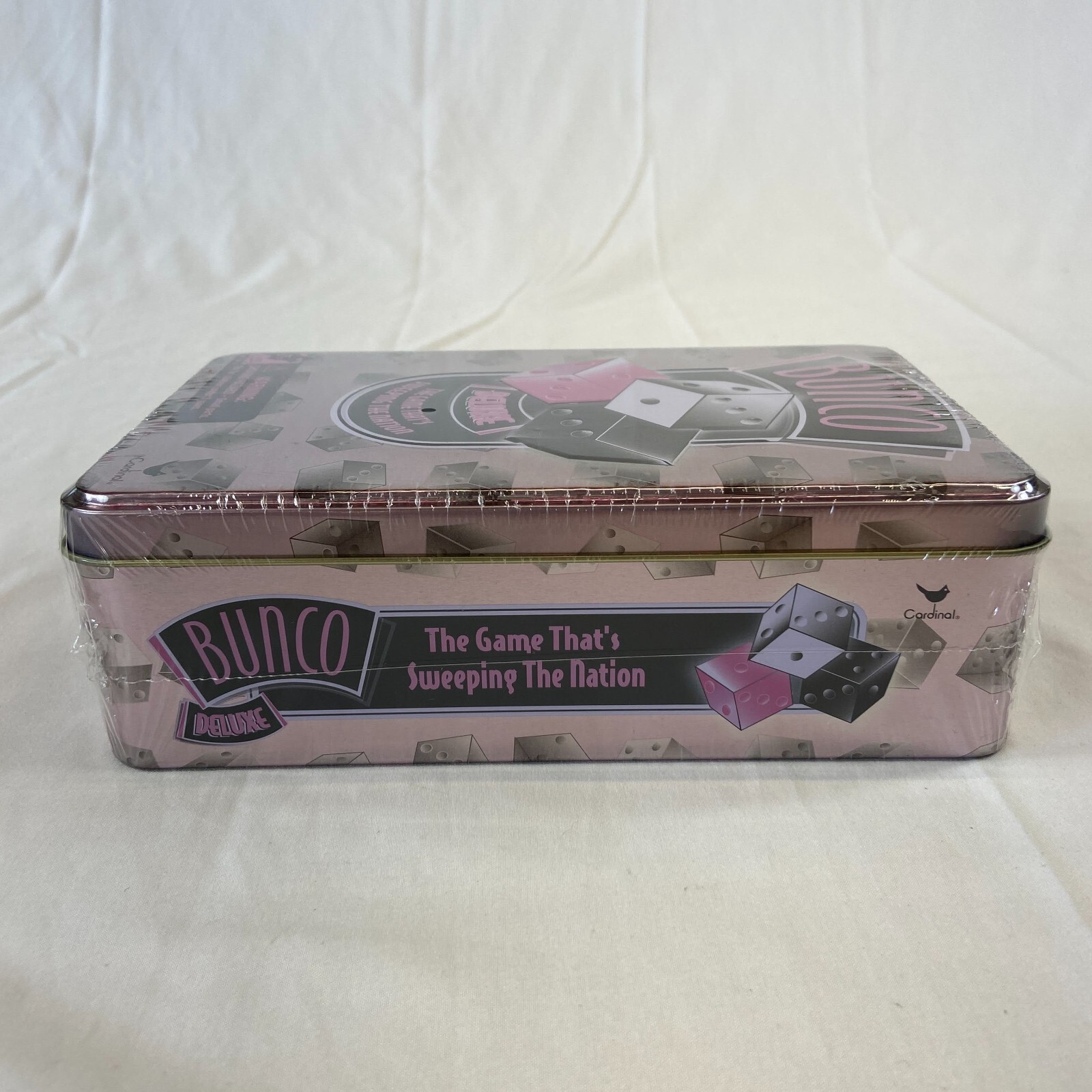Bunco Deluxe Dice Game Tin Cardinal 9 Dice 2 to 12 Players 7 Plus New in Package