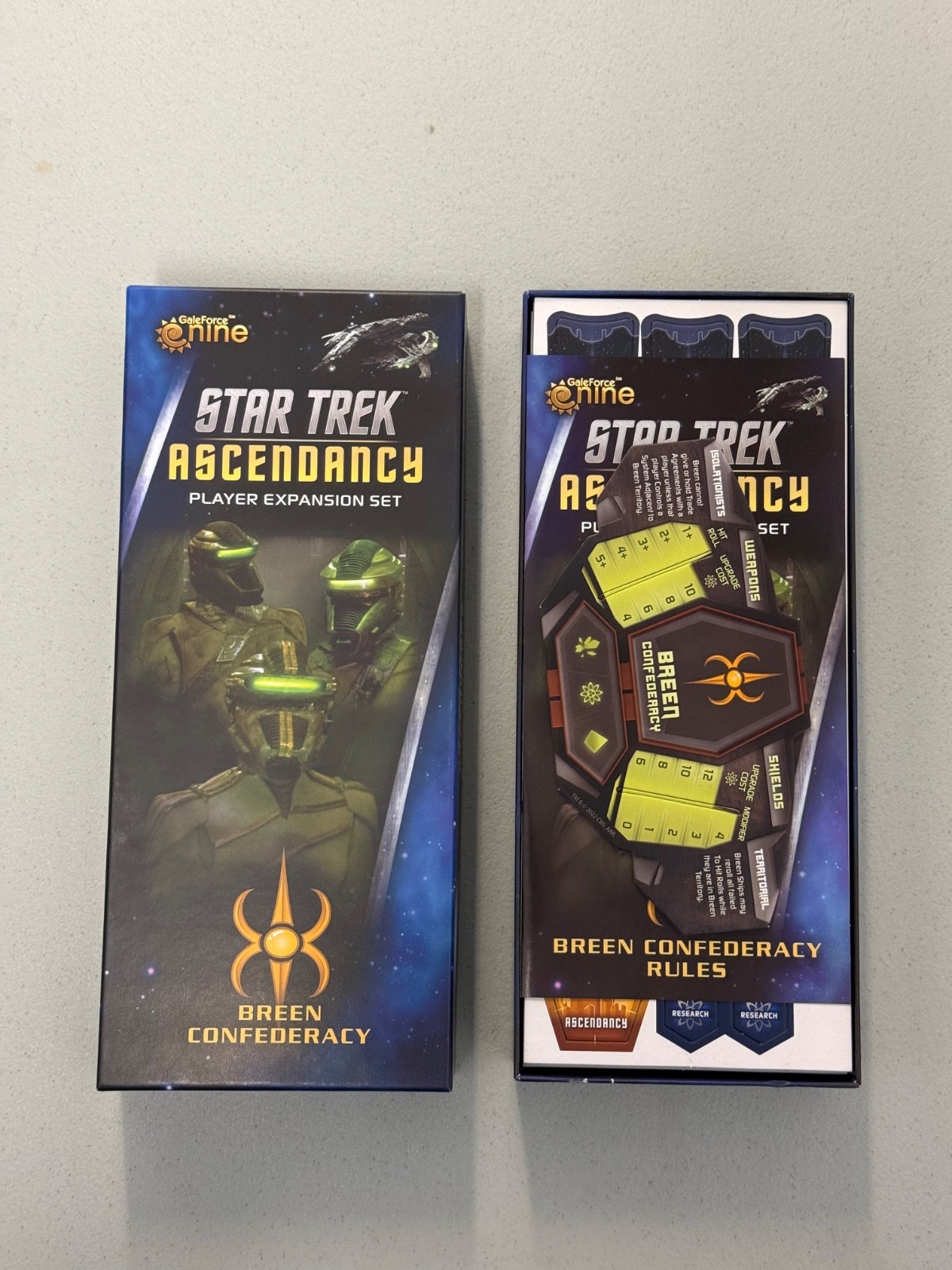 Star Trek Ascendency COMPLETE open NEVER PLAYED but UNPUNCHED Gale Force Nine