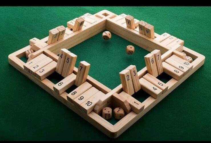 Grow Up Smart Shut the Box Dice Game 2-6 Players for Clever Kids Ages 5+ & Adult
