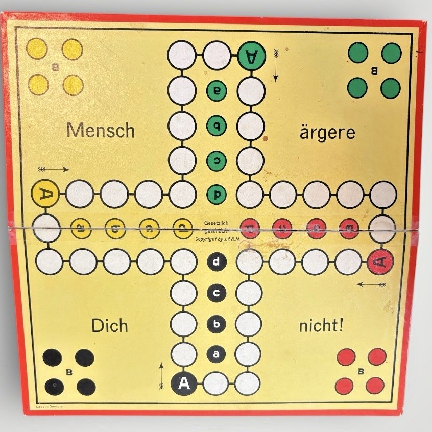 Mensch Argere Dich Nicht 1960s German Board Game Vtg Josef Friedrich Schmidt JFS