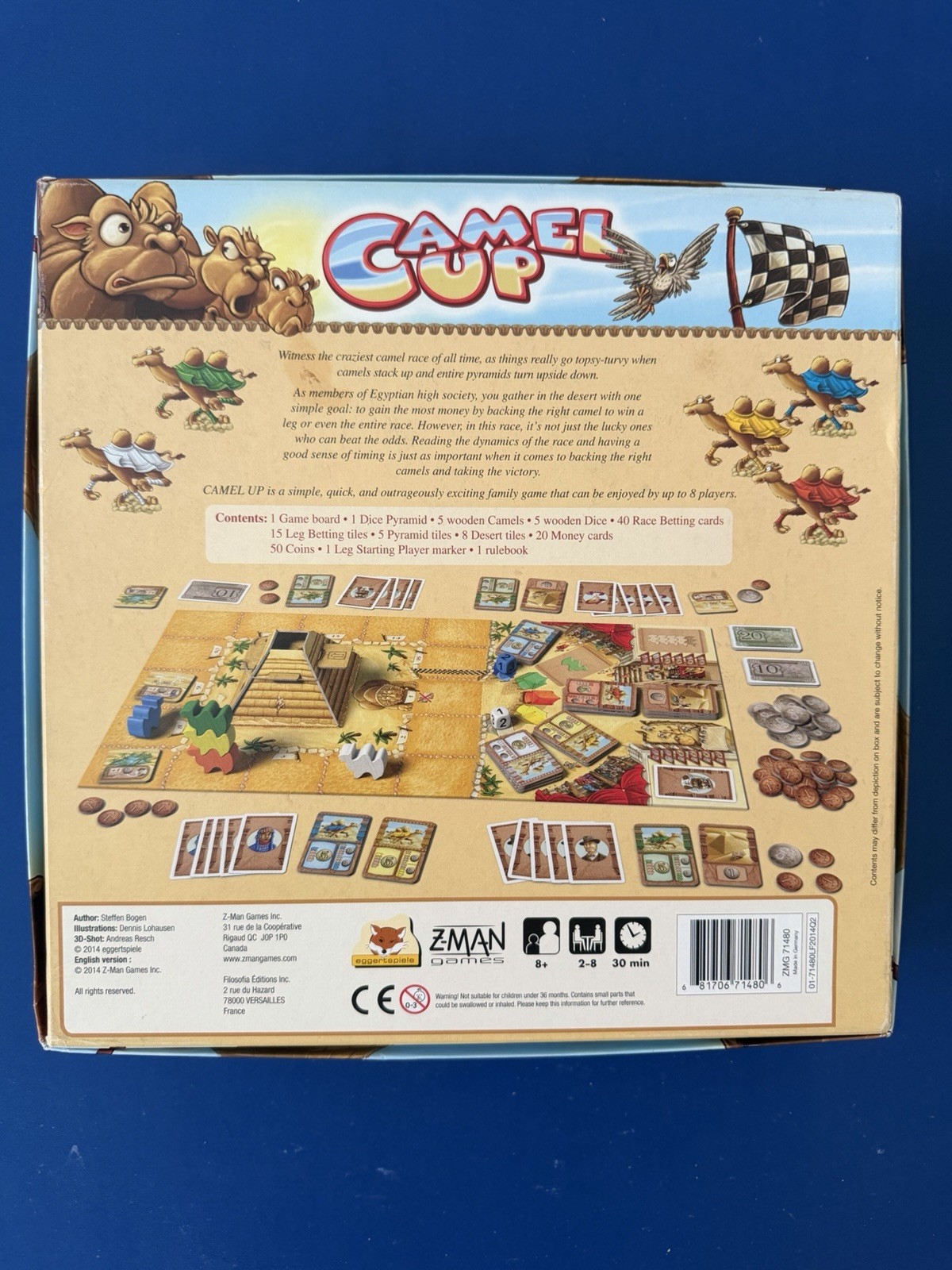 Camel Up Cup Board Game 100% Complete Z-Man + Super Cup Expansion! Rare!
