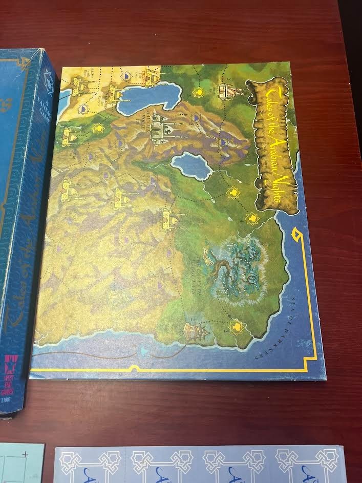 1985 West End Games “Tales of the Arabian Nights” Board Game UNPUNCHED