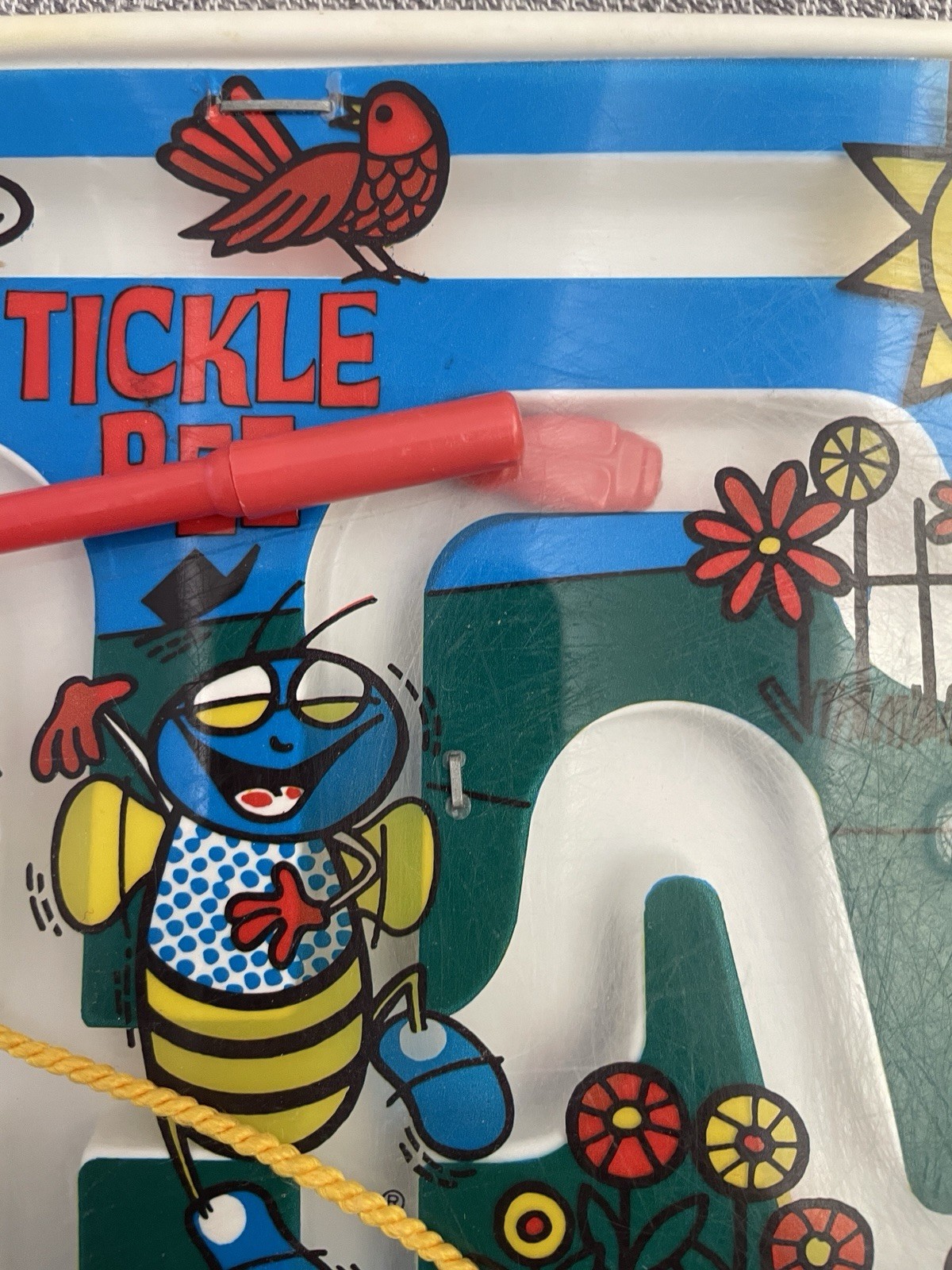 Vintage 1956 Tickle Bee Game Magnetic Maze by Schaper Toys – Complete