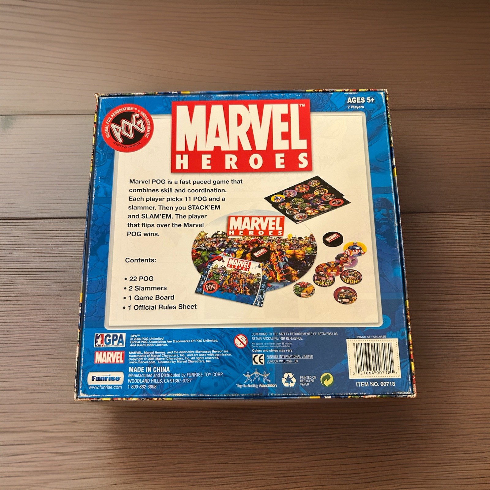 Marvel Heroes POG Game 2006 STACK’EM and SLAP’EM With Extra POGs COMPLETE