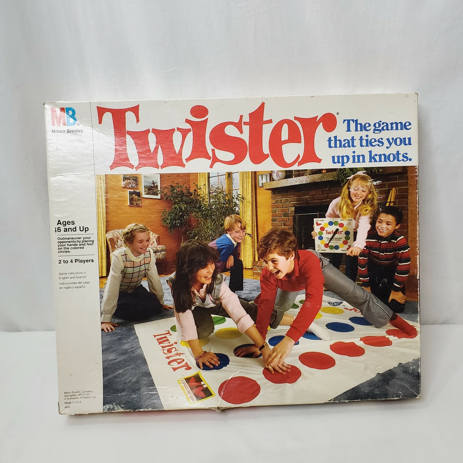 Vintage 1986 Twister Board Game Milton Bradley 80s Party Decor Game Night USA