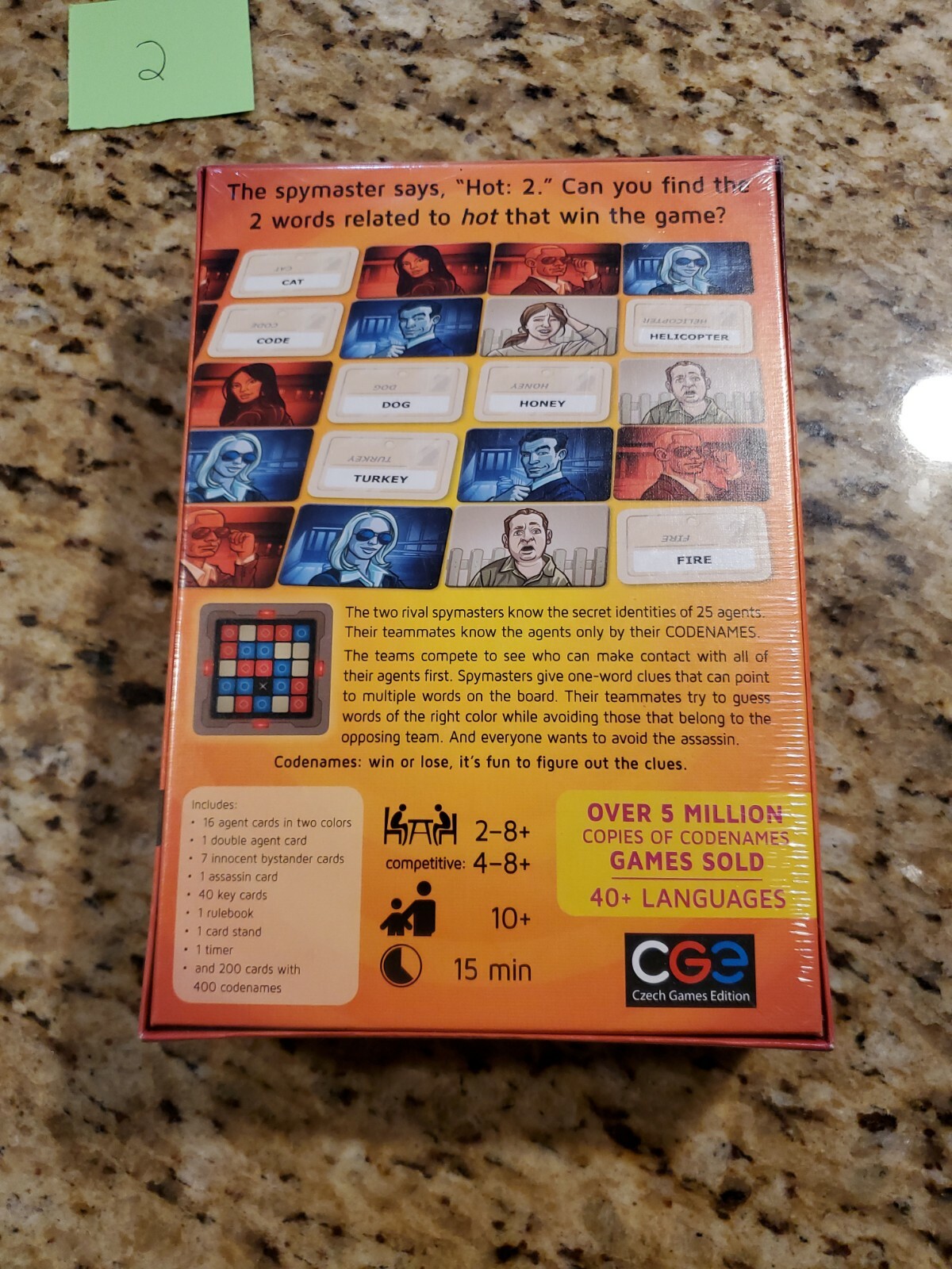 Codenames Board Game by Czech Games Edition/ Play Party Strategy Spy Team Family