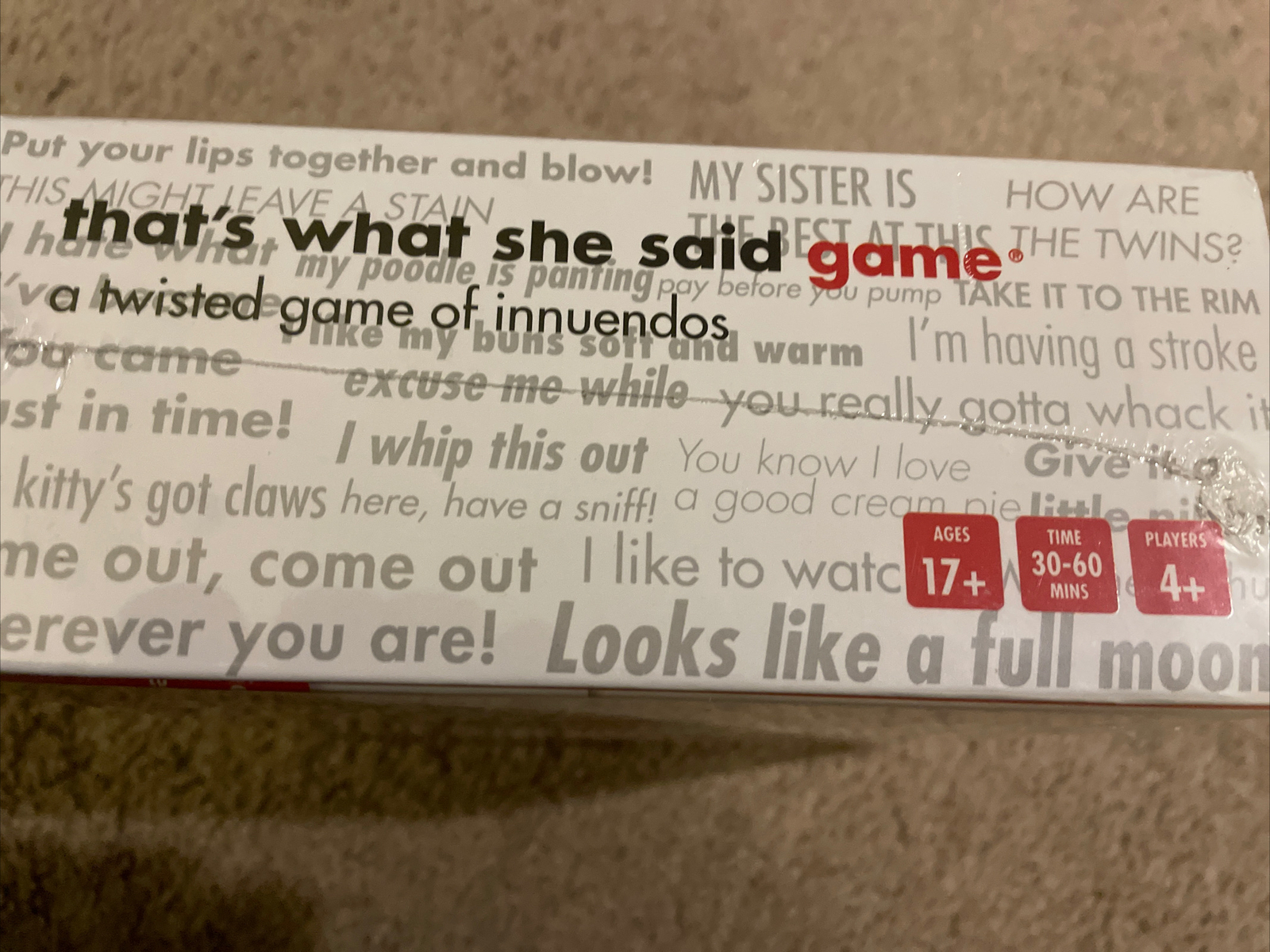 That’s What She Said An Outrageous Party In A Box Game New Sealed