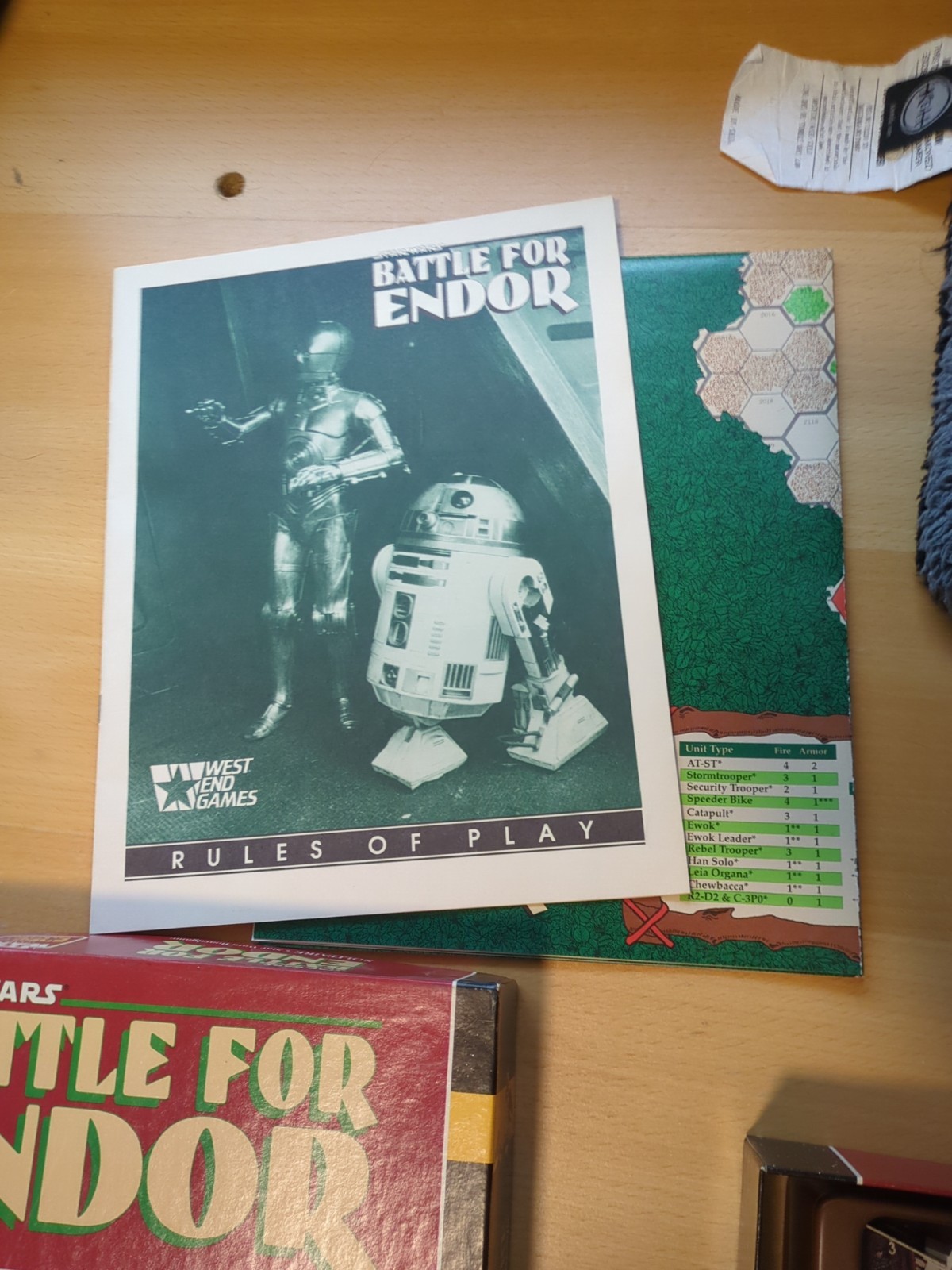 West End Games 1989: Battle for Endor Solitaire Boardgame Star Wars used