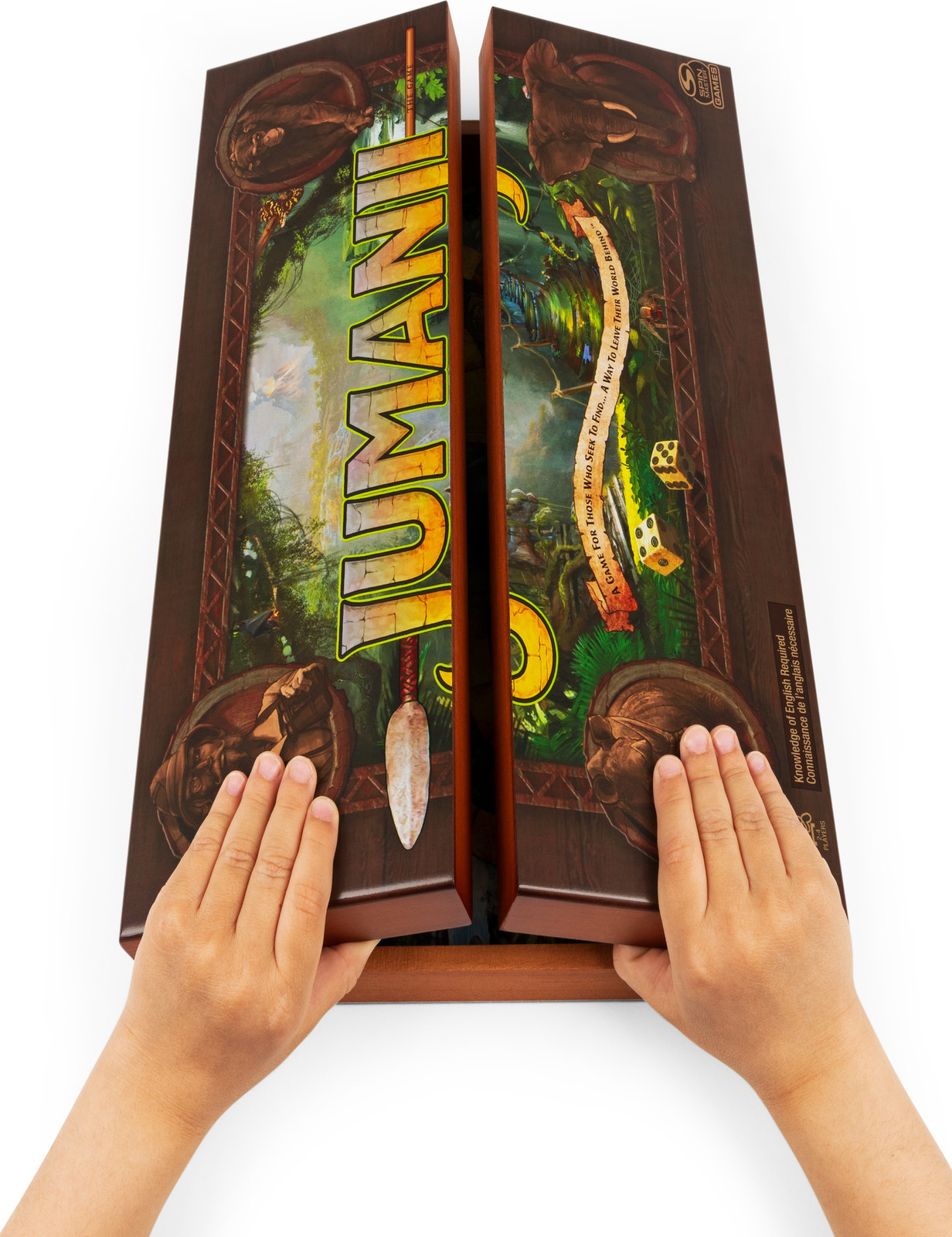 Jumanji the Game Real Wooden Box Edition of the Classic Adventure Board Game
