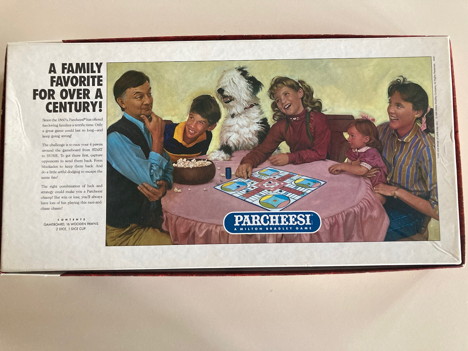 Vintage Parcheesi Board Game with Wood Pawns, 4037, 1989
