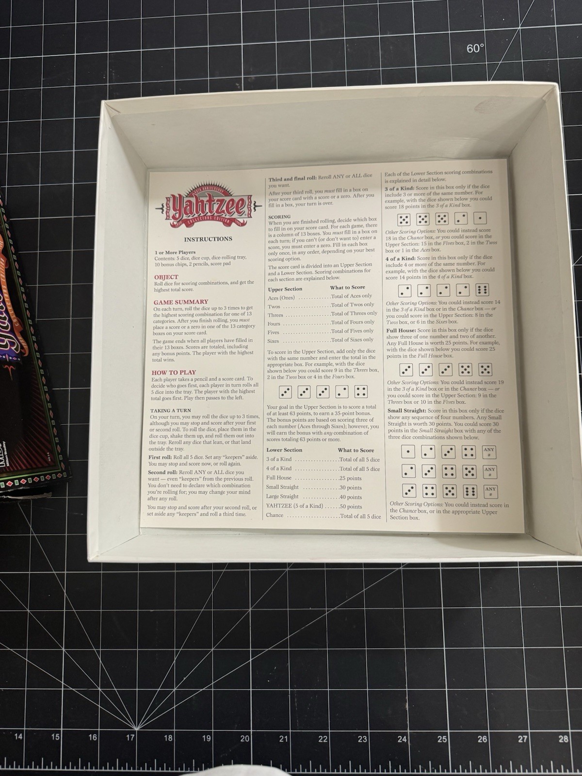 Milton Bradley 40th Anniversary Yahtzee Complete Game 4614