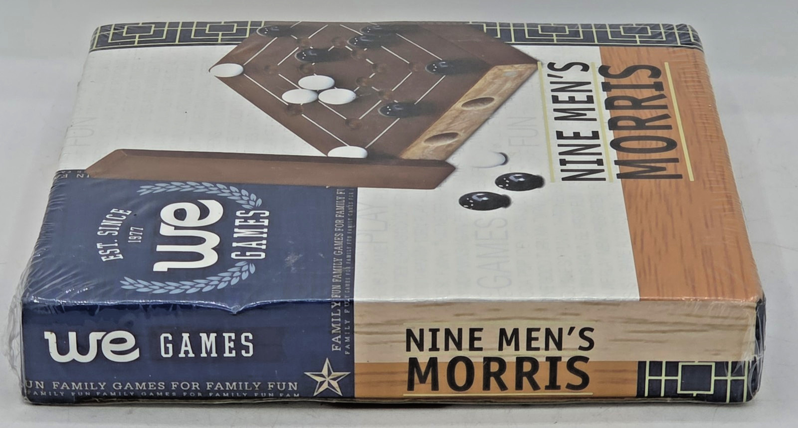 NEW Nine Men’s Morris Wooden Travel Game Set w/ Marbles WE Games ⚡FREE SHIP⚡
