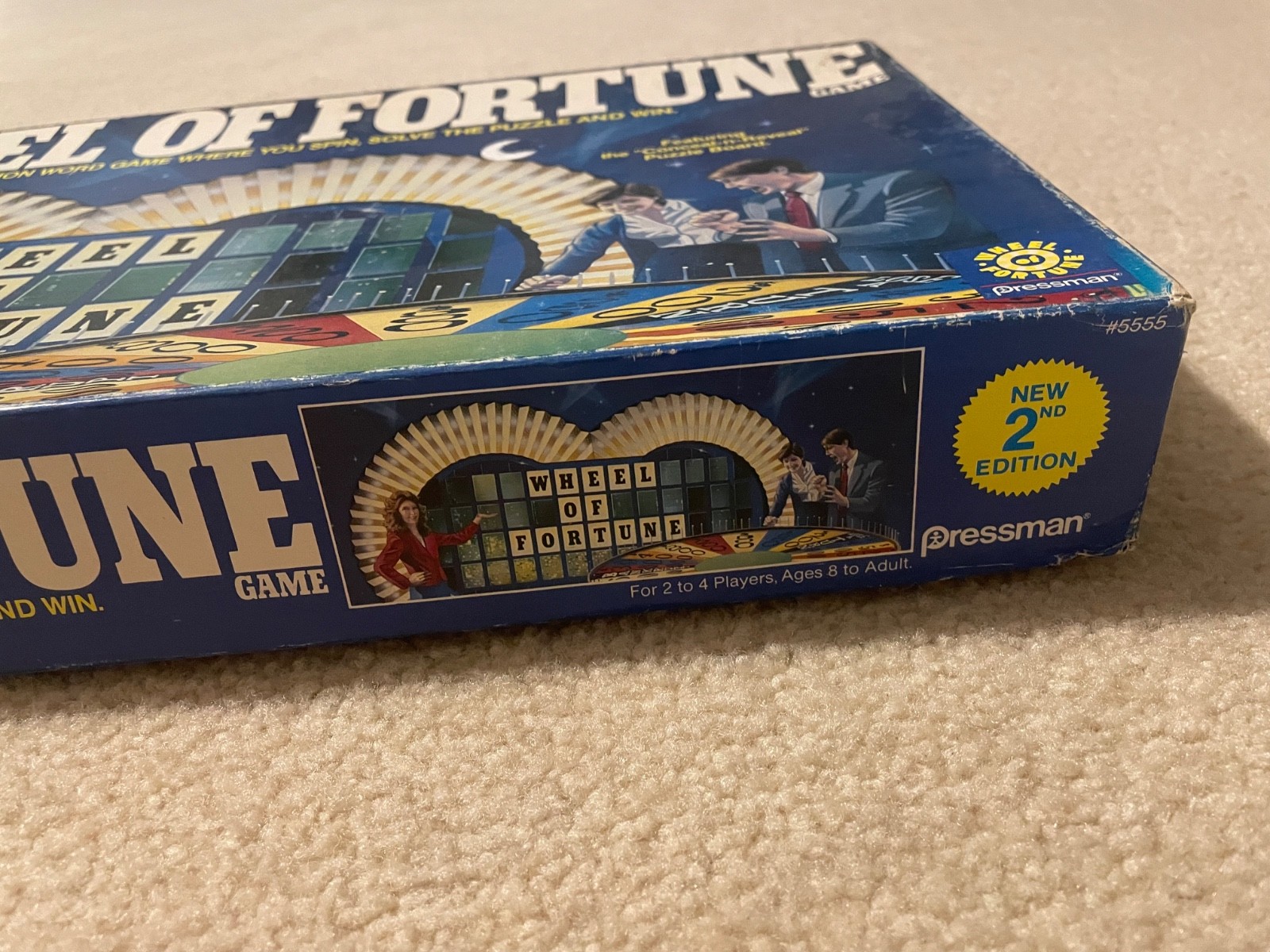 Vintage Wheel of Fortune Board Game Pressman 1980s 2nd Edition Free Shipping