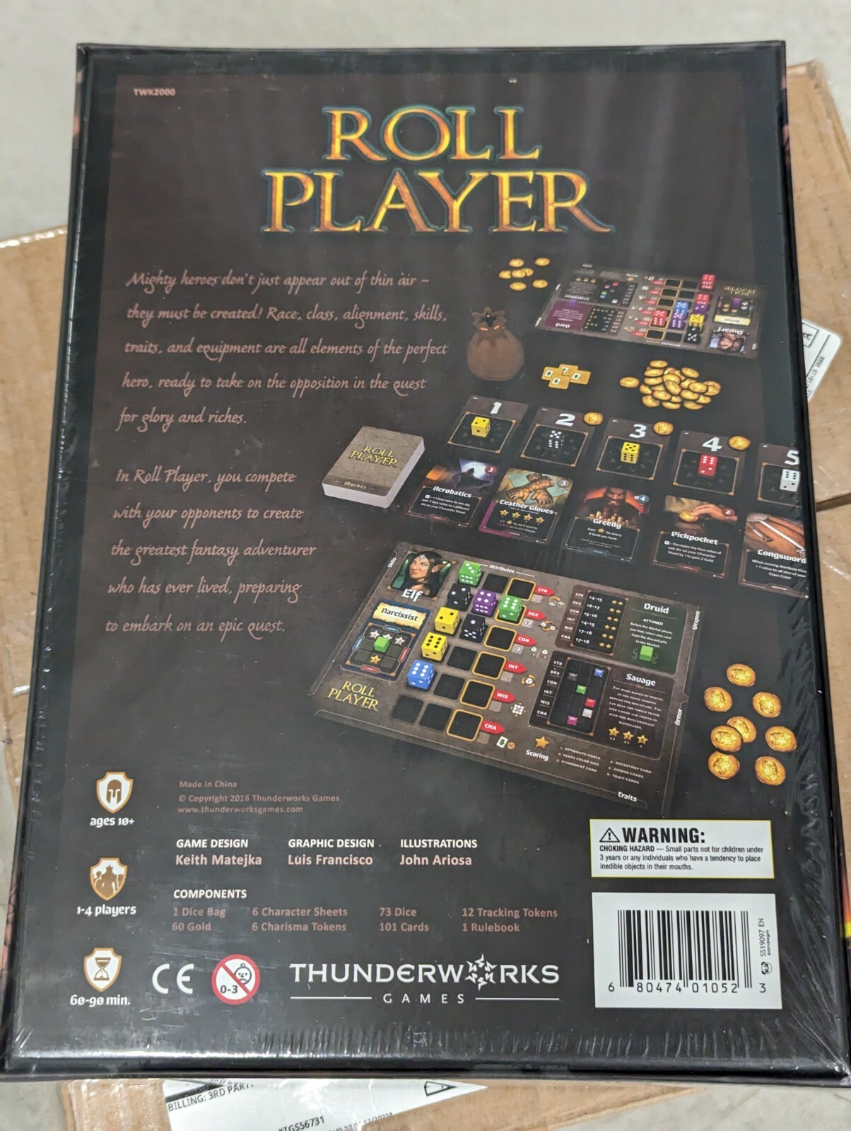 Thunderworks Games Roll Player Board Game Dice Rolling Character Building New