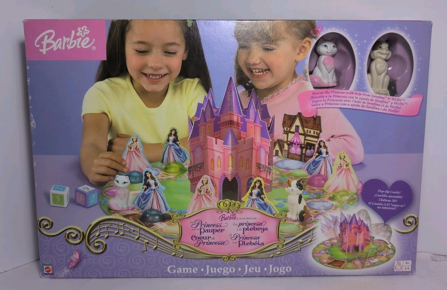 Mattel Barbie 2004 the Princess and the Pauper Board Game See Description