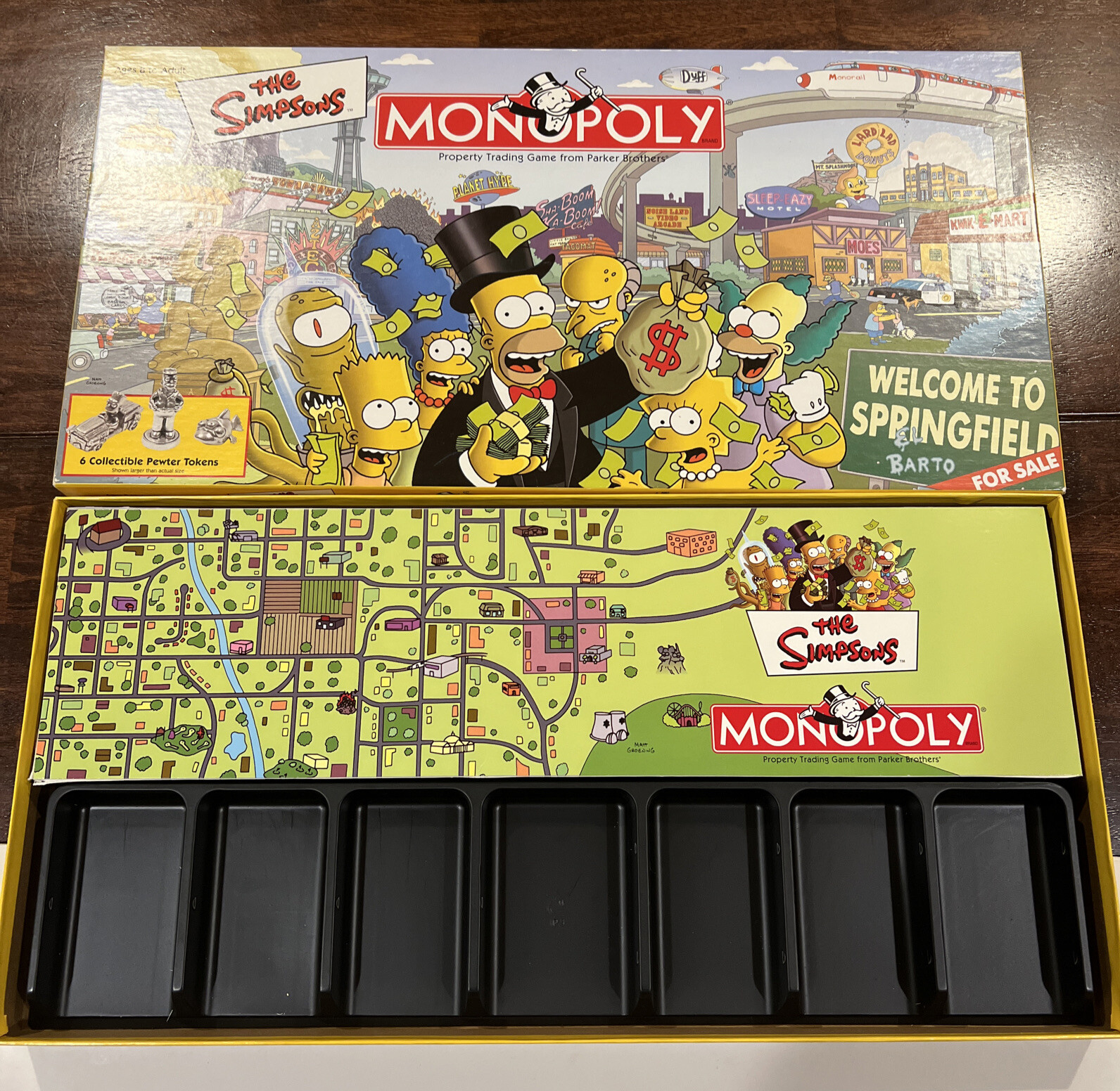 The Simpsons MONOPOLY by USAOPLY Game – Replacement PARTS – Empty Game Box