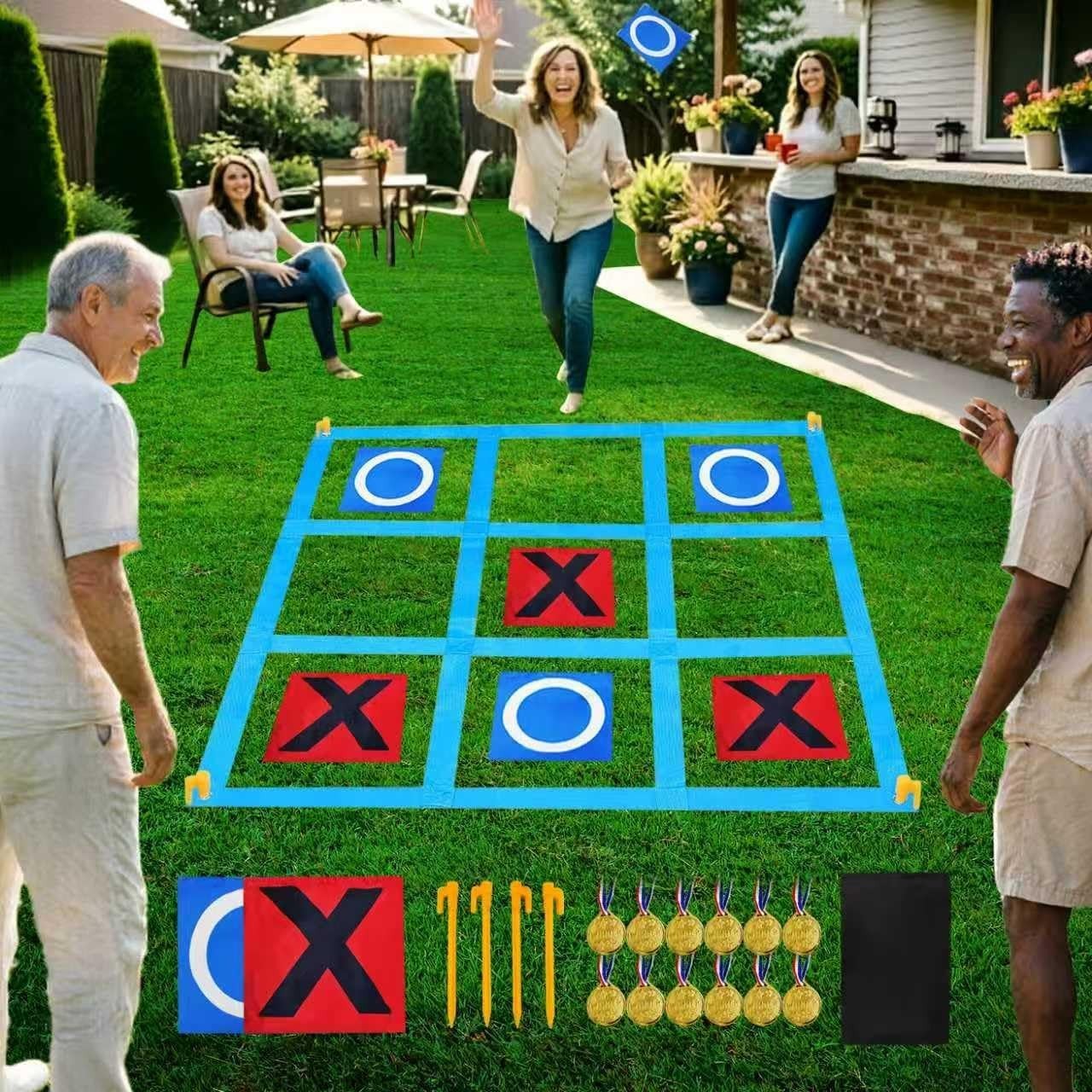 Giant Outdoor Tic Tac Toe Game for Kids Adults Lawn Yard Carnival Playground