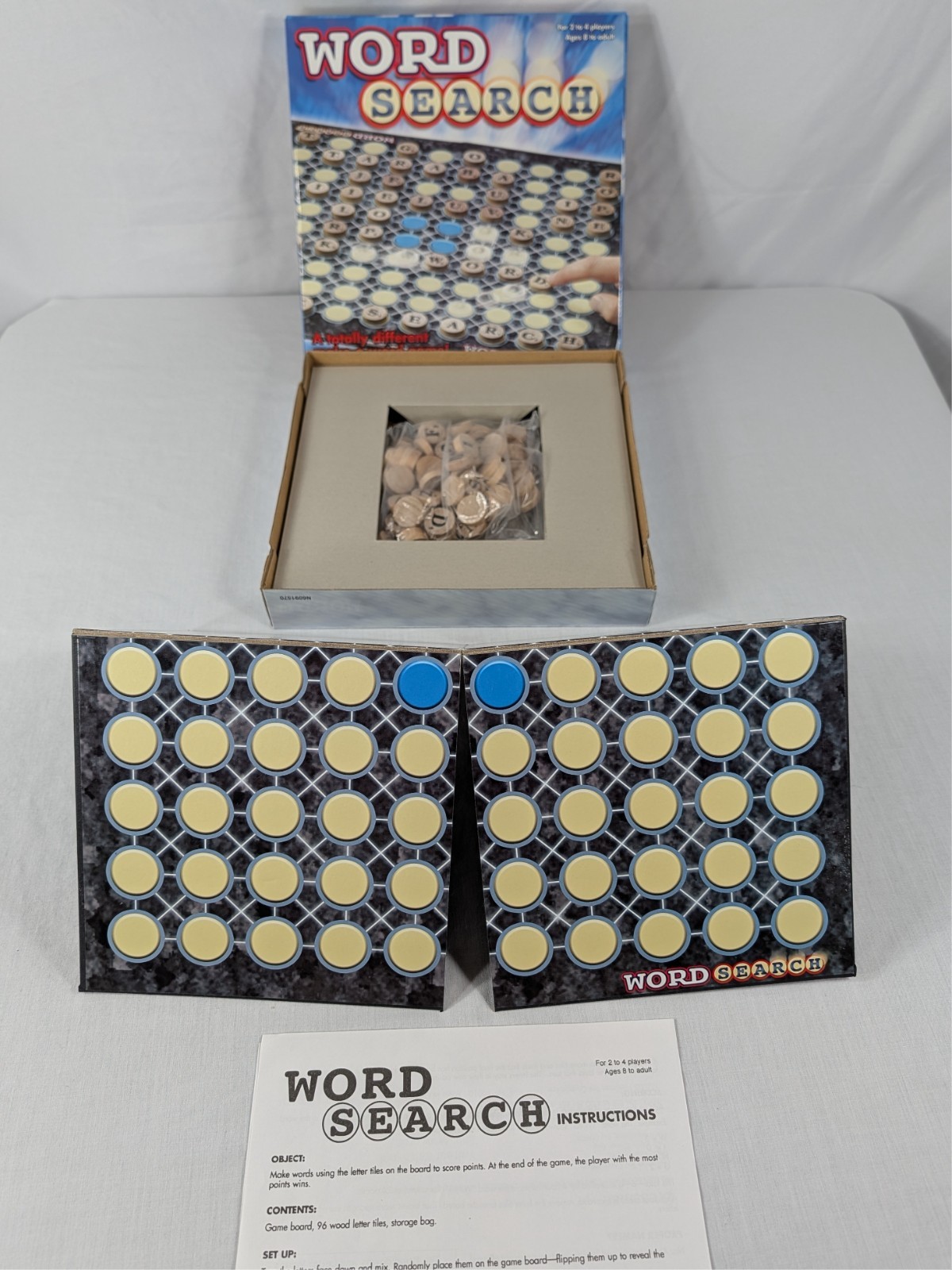 Word Search Board Game by Pressman Wooden Tiles Ages 8+ Pre-owned