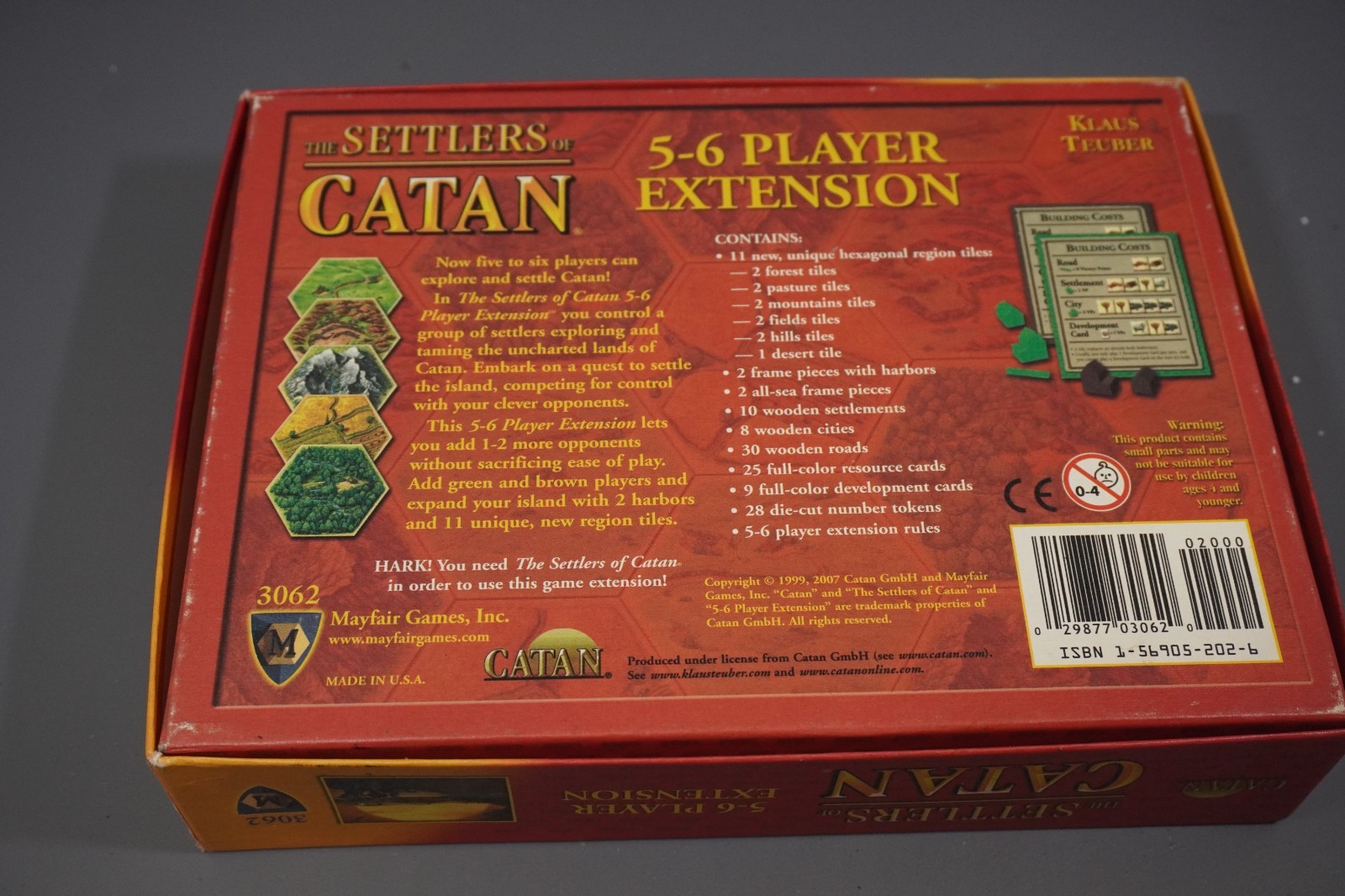 Mayfair Games The Settlers of Catan 5-6 Player Extension Expansion 3062 Read