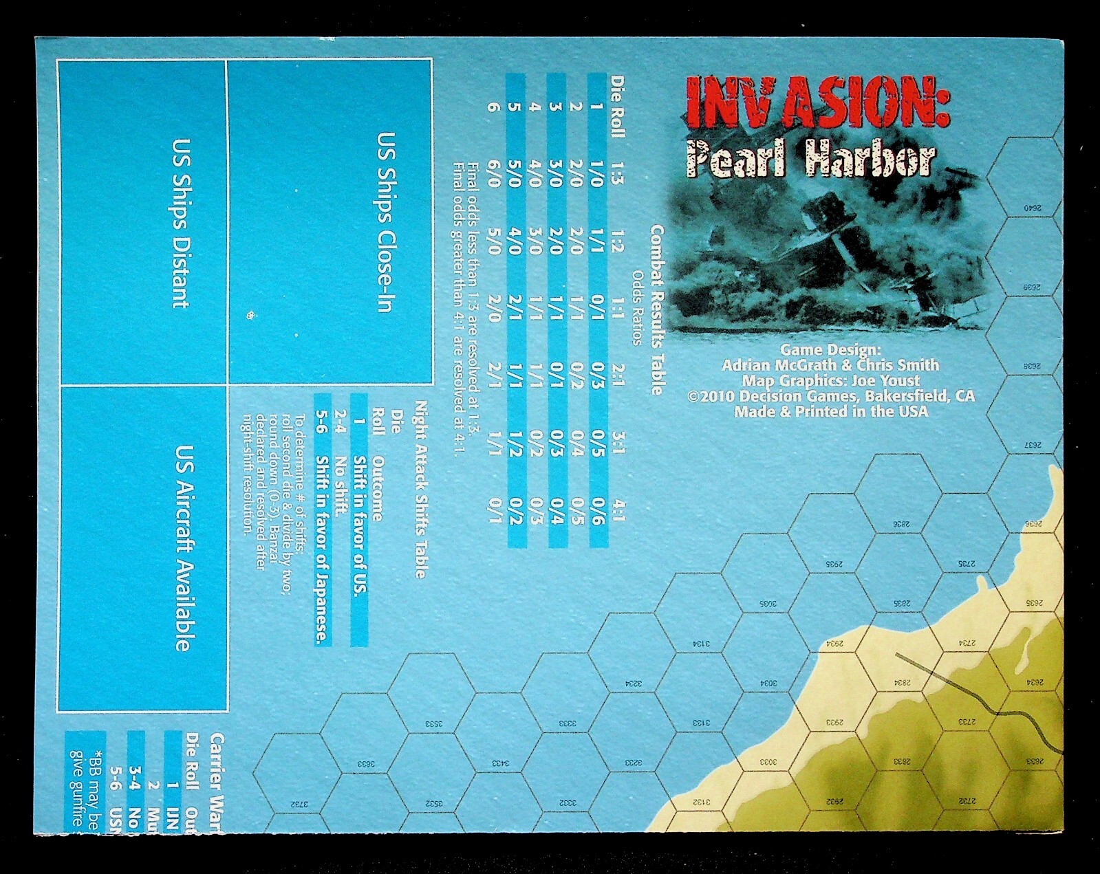 PEARL HARBOR 1941 Bagged Game : ©2010 World at War Magazine : UNPUNCHED