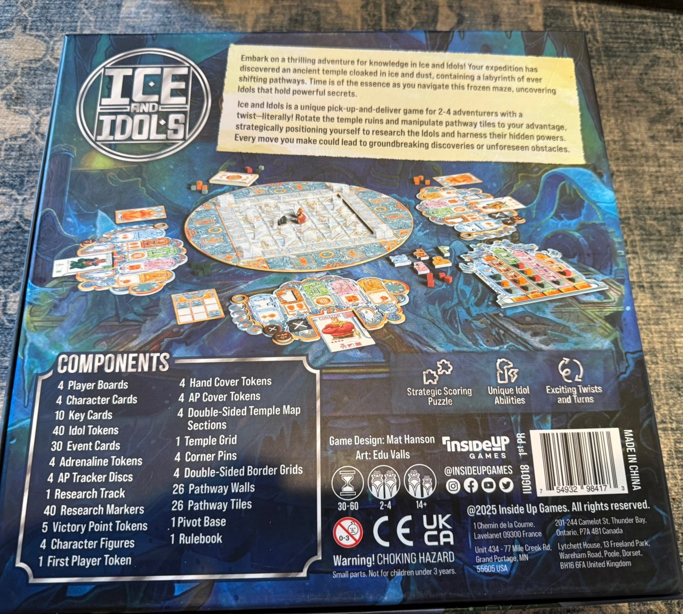 Inside Up Games Ice and Idols Unique Pick Up and Deliver, Dynamic Board Manipu