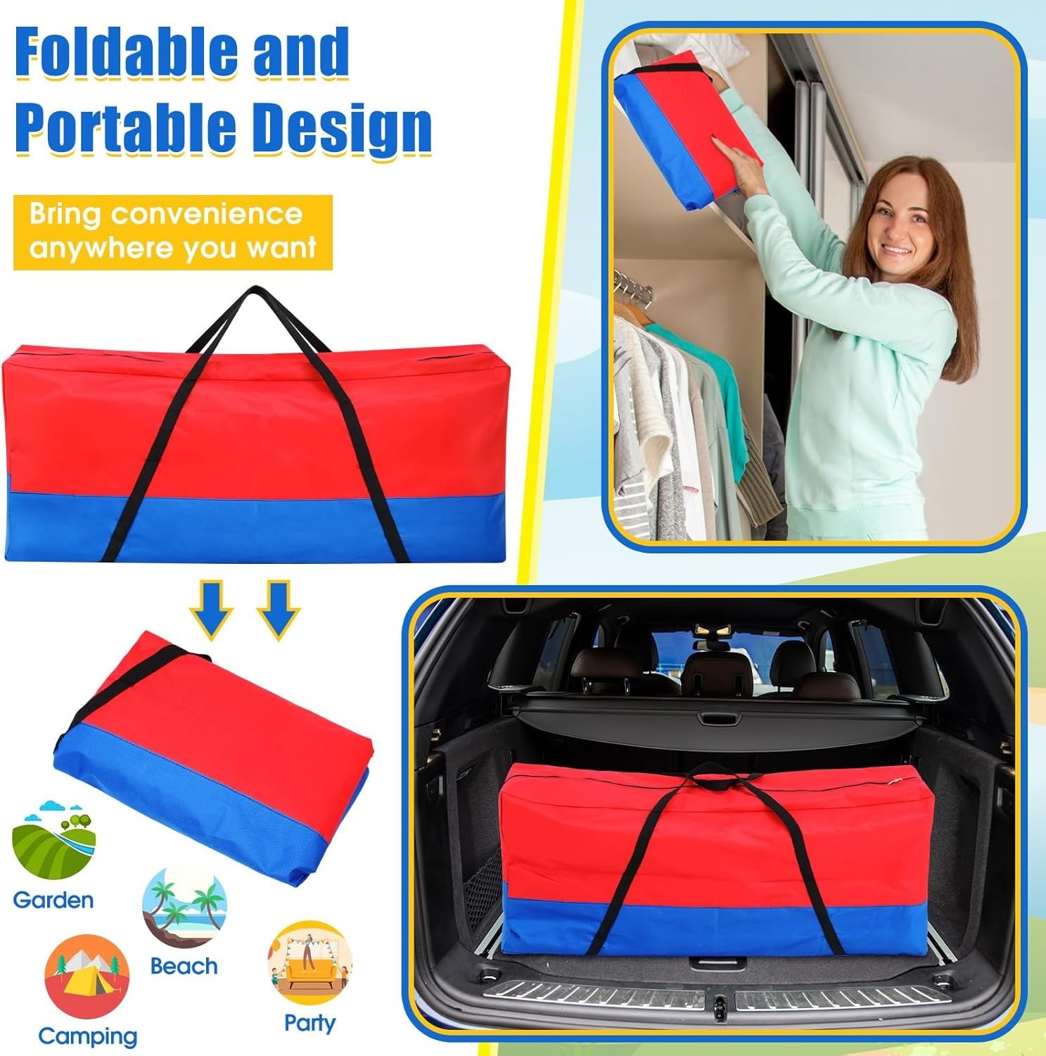 Giant 4 In a Row Game Carry and Storage Bag with Handle and Durable Zipper 47…