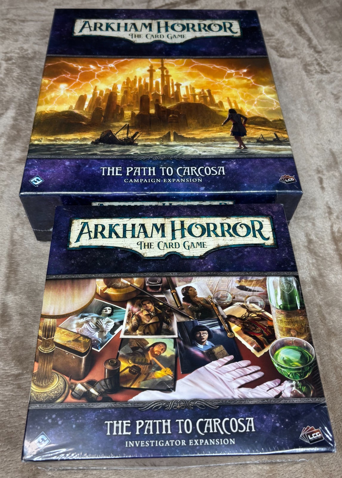 Arkham Horror LCG Path to Carcosa Campaign & Investigator Expansion Bundle New