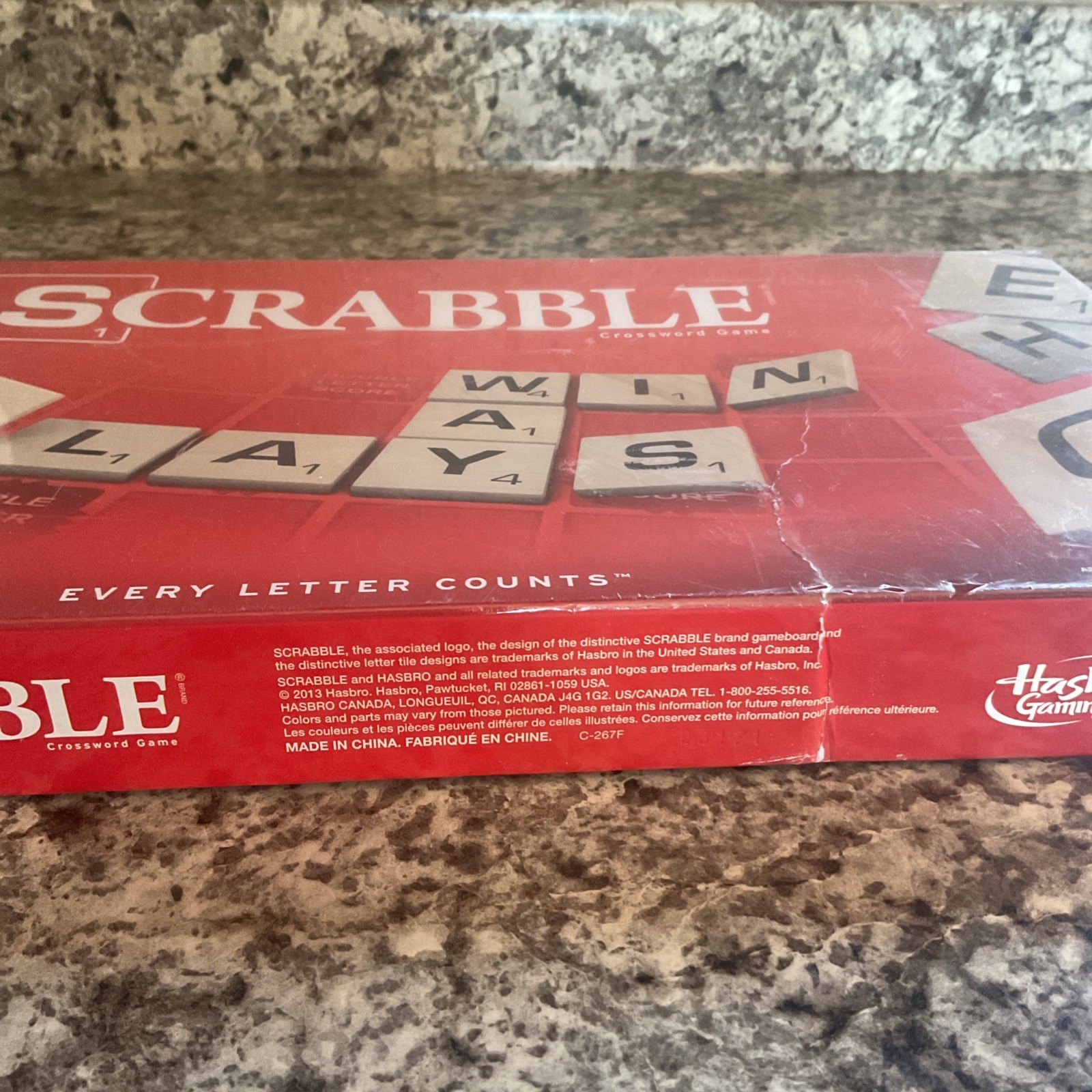 Scrabble Crossword Game Hasbro Gaming 2013 Brand New Sealed