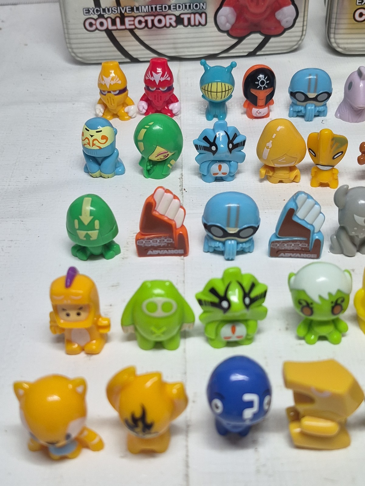 2010 JONA Gogo’s Crazy Bones Exclusive Ltd Edition Collector Tins 78 Figurines