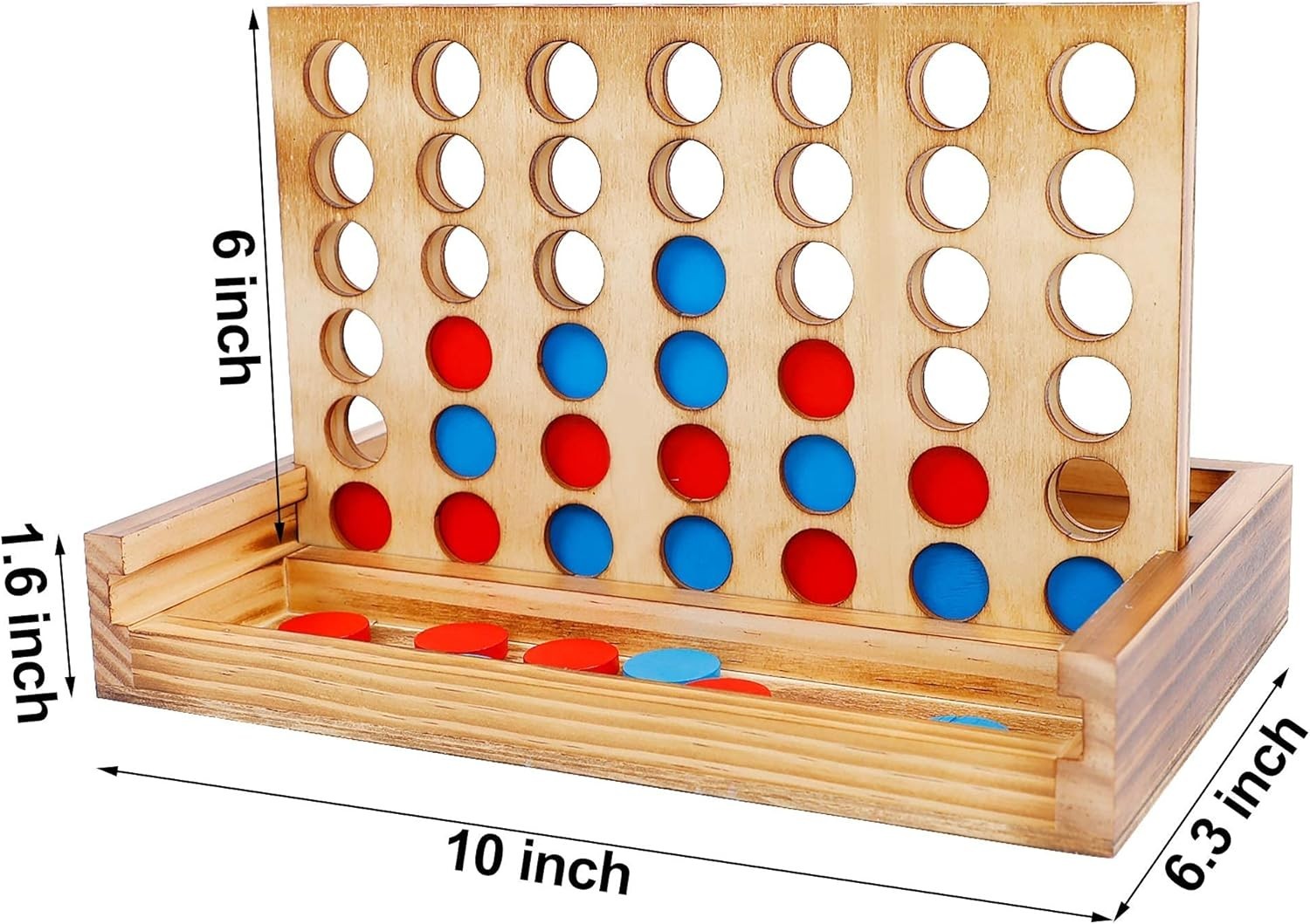 Glintoper Tic Tac Toe & 4 in a Row Tables Game Set, Classic Board Games