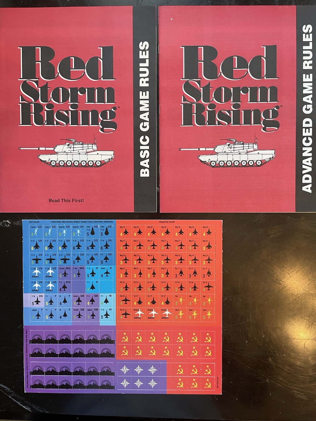 TSR Red Storm Rising Board Game 1989 Tom Clancy UNPUNCHED 100% Complete NM