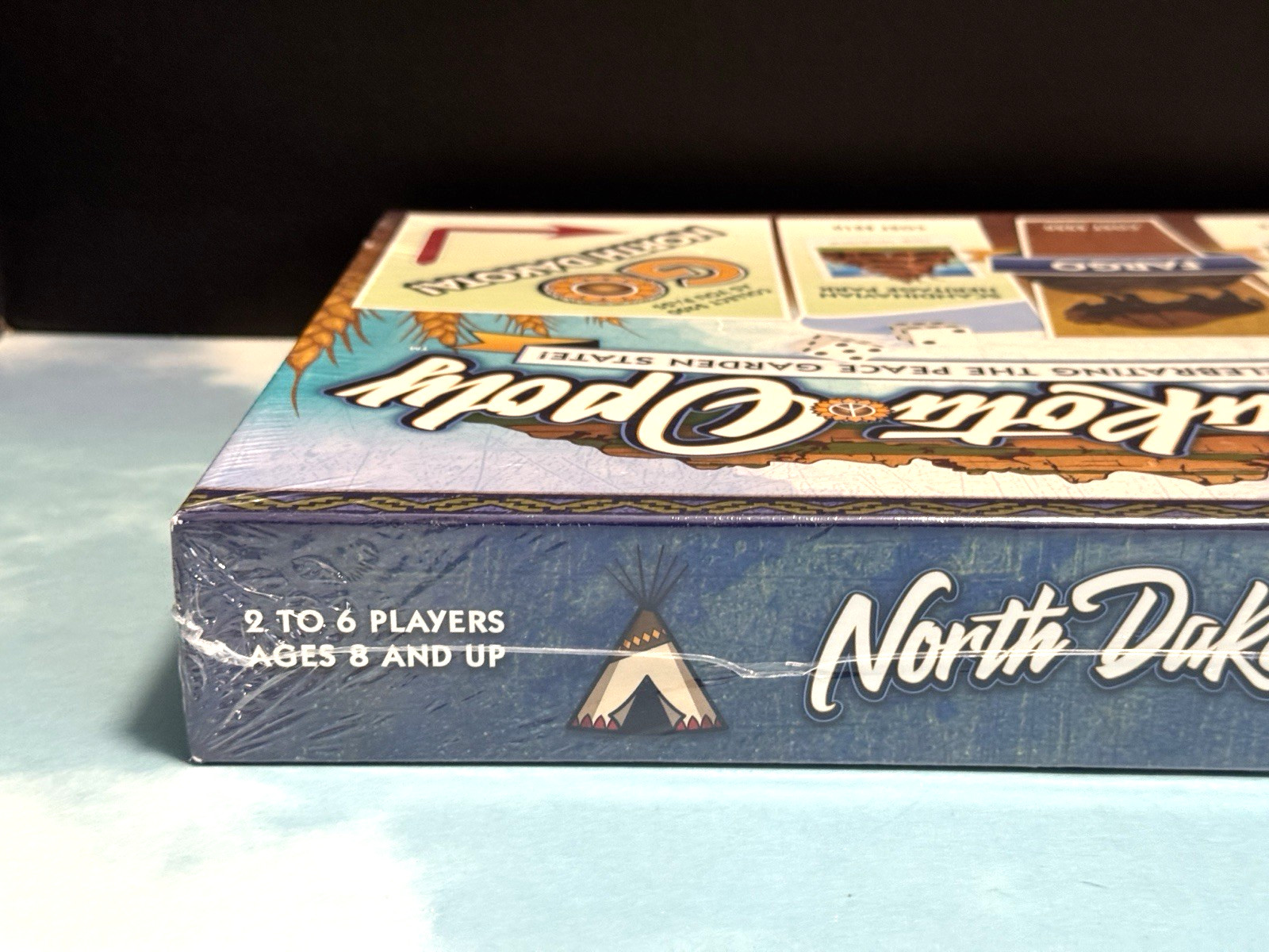 North Dakota-Opoly Monopoly style board Game Celebrating Peace Garden State NEW