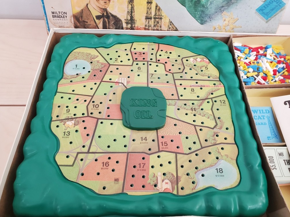 1974 King Oil Board Game by Milton Bradley Strategy Game