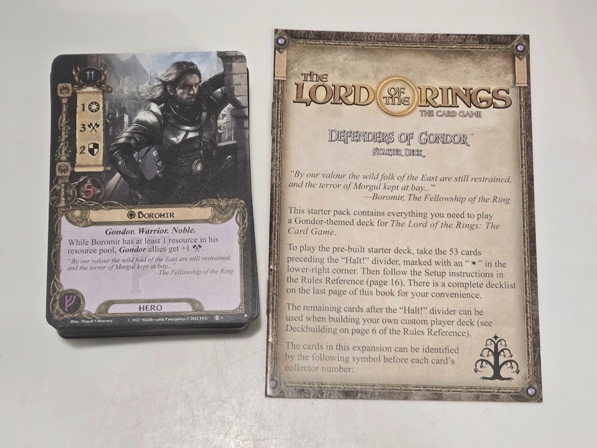 The Lord of the Rings Card Game The Defenders of Gondor Starter Pack (Used)