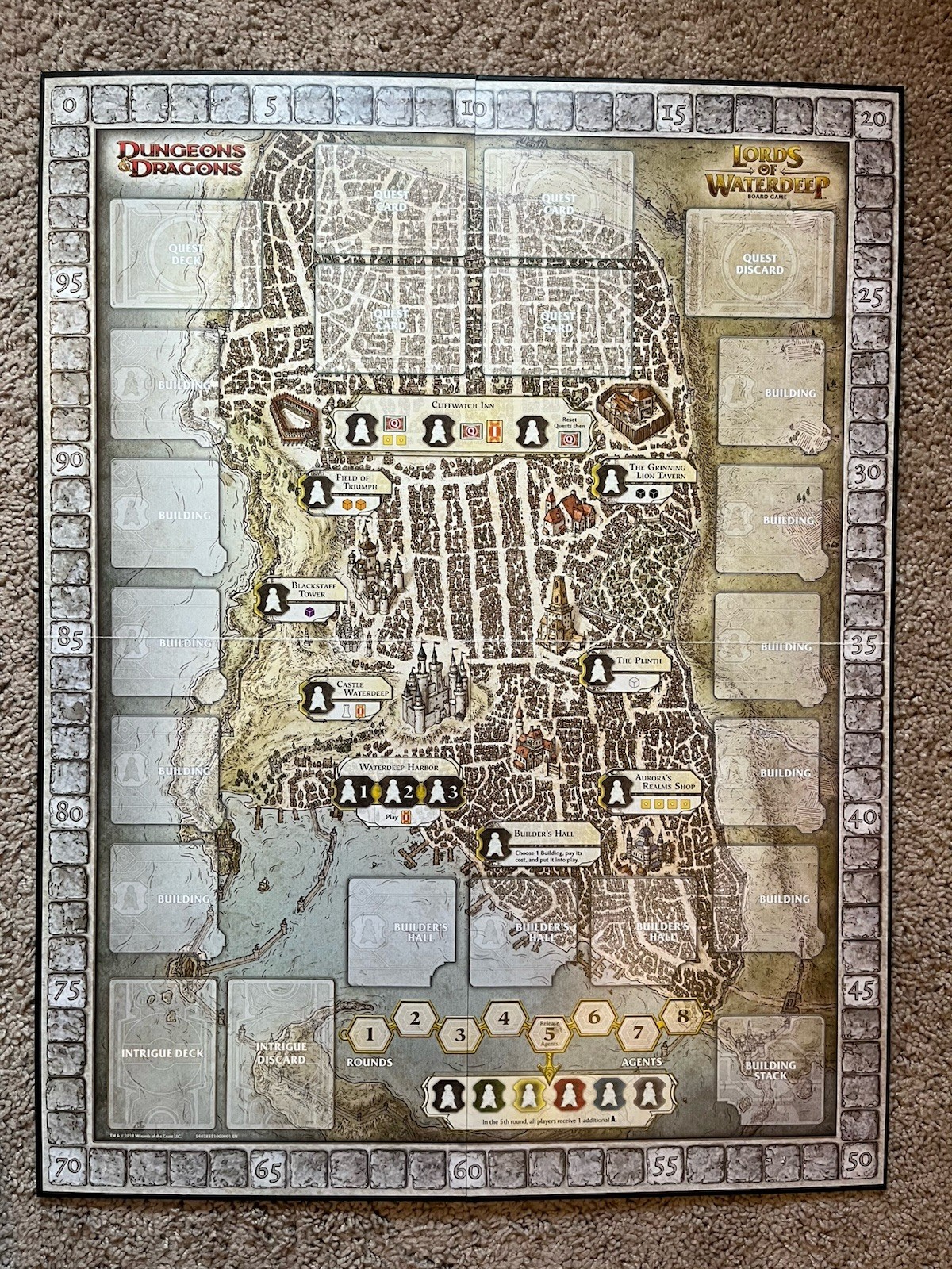 Lords of Waterdeep Dungeons and Dragons Board Game Wizards of the Coast Complete