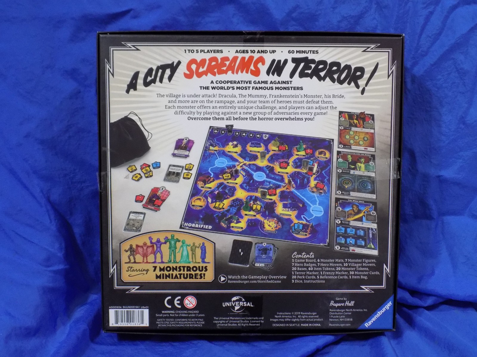 HORRIFIED UNIVERSAL MONSTERS Board Game 100% Complete Ravensburger 2019