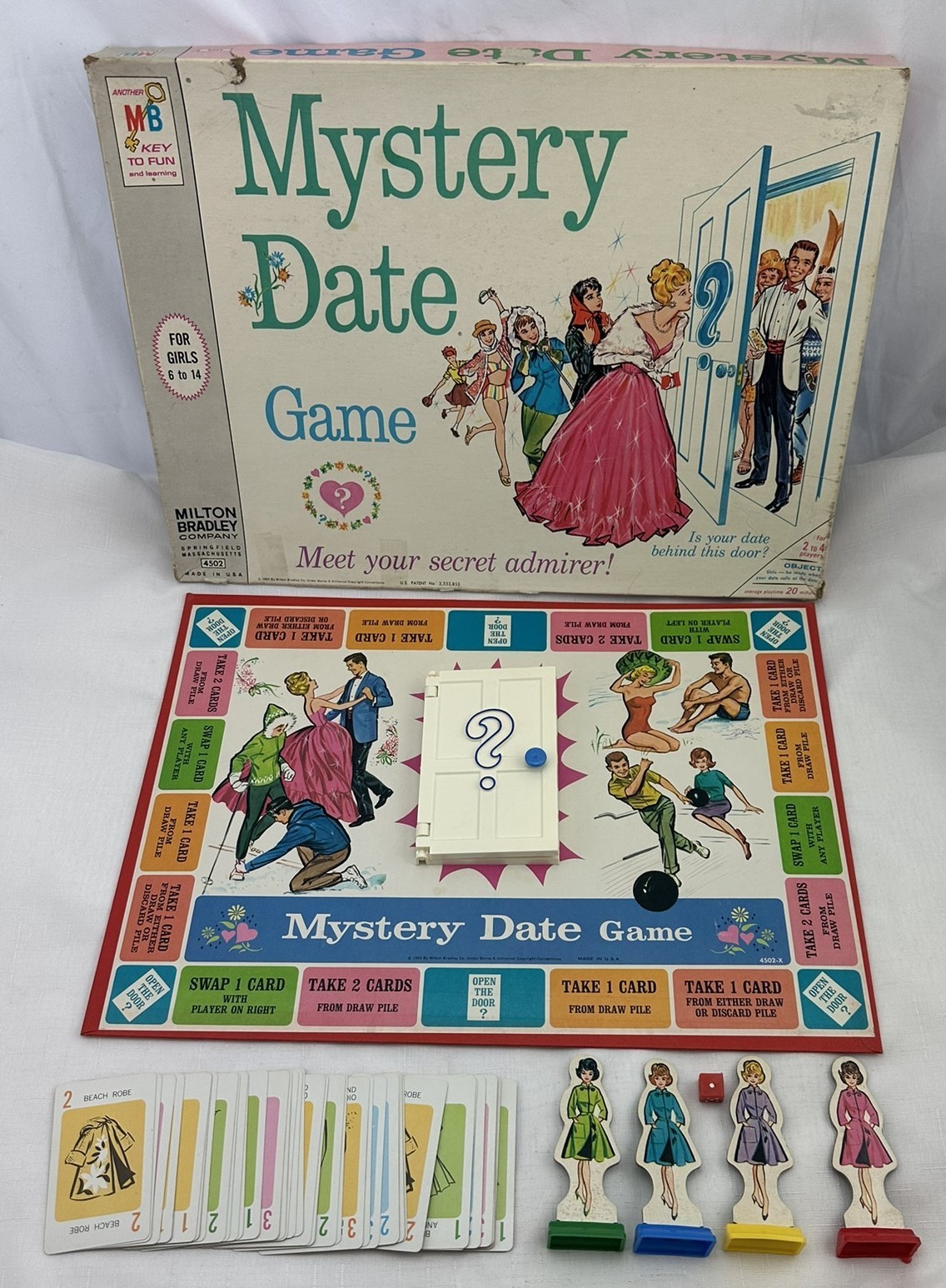 1965 Mystery Date Board Game by Milton Bradley Complete in Great Cond FREE SHIP3