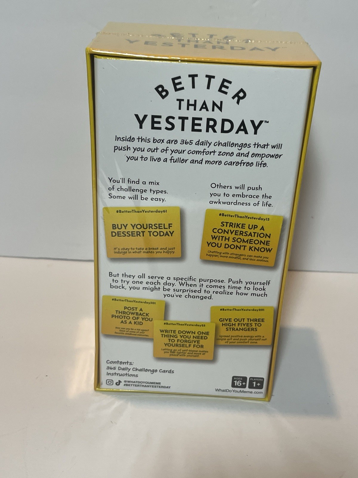 Better Than Yesterday Card Game 365 Daily Challenges SEALED By: WHAT IT MEANS