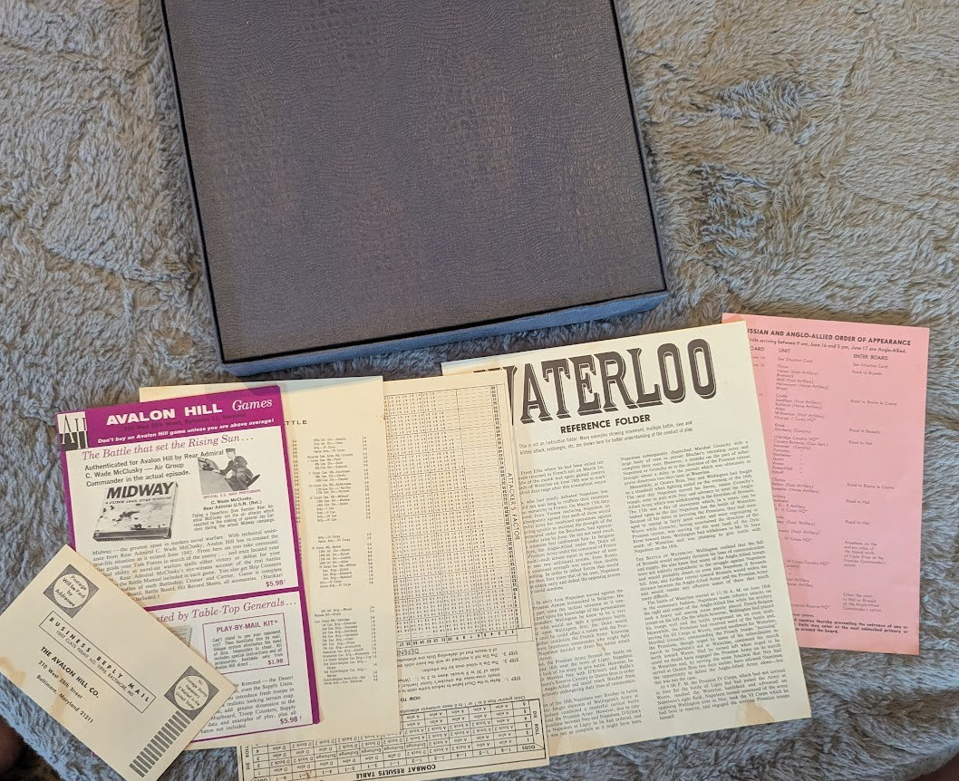 Waterloo board game by Avalon Hill Napoleonic Campaign – Used