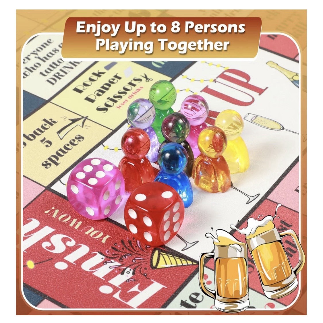 Drinking Board Game Adults 21+ 2-8 Players Social party Holiday Entertainment