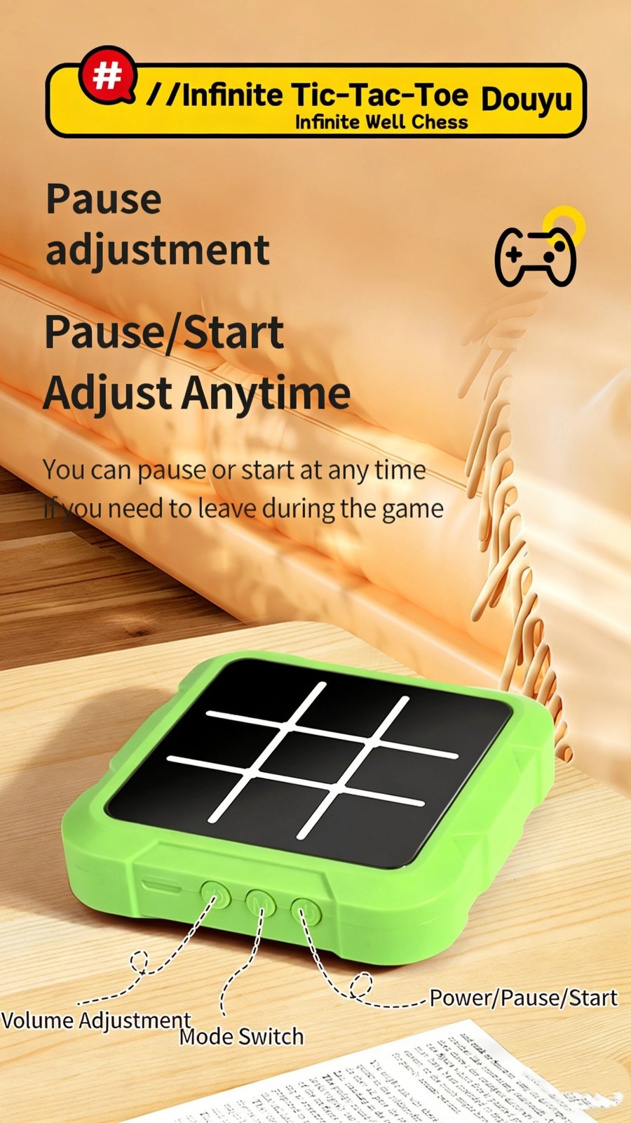 Electronic Chessboard Tic Tac Toe Multifunctional Children’s Education Strategy
