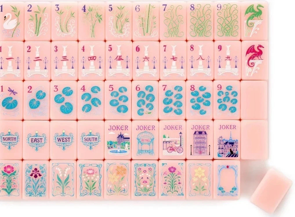 PARIS PINK Acrylic American Mahjong Tiles Set 160 Pcs US Seller Fast Ship NEW
