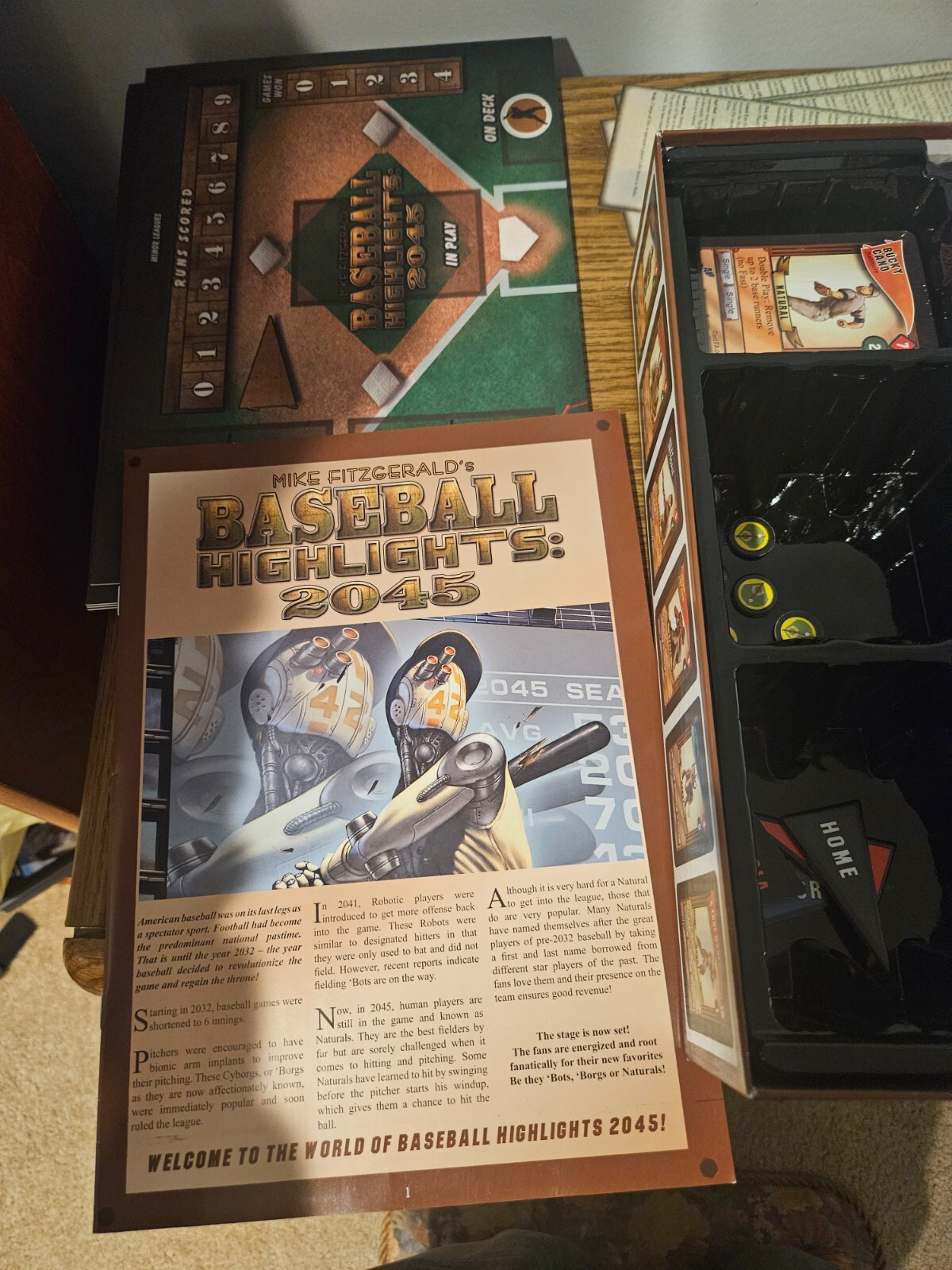 99% Complete Baseball Highlights 2045 Board Game Eagle Gryphon Games FREE SHIP
